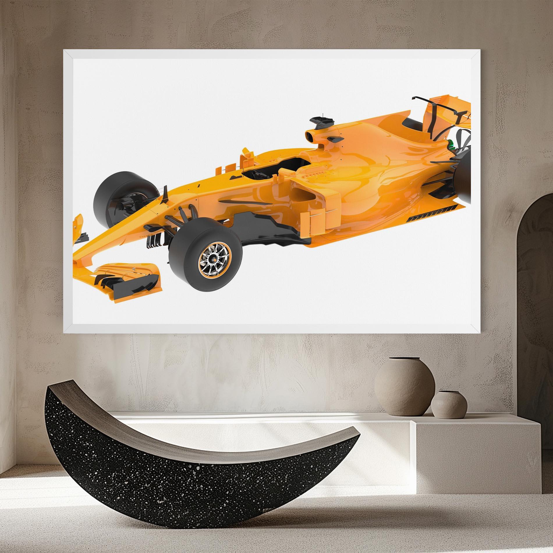 Vászonkép Yellow F1 Toy mockup 8