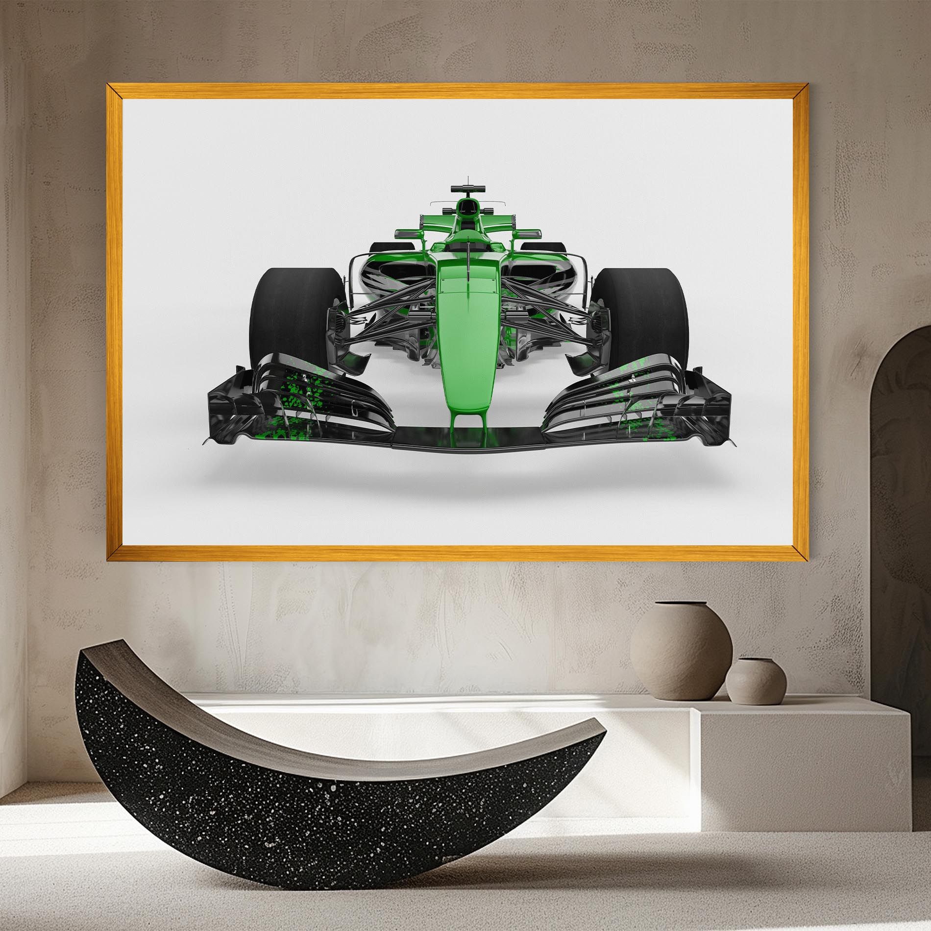 Green F1 Car mockup 8