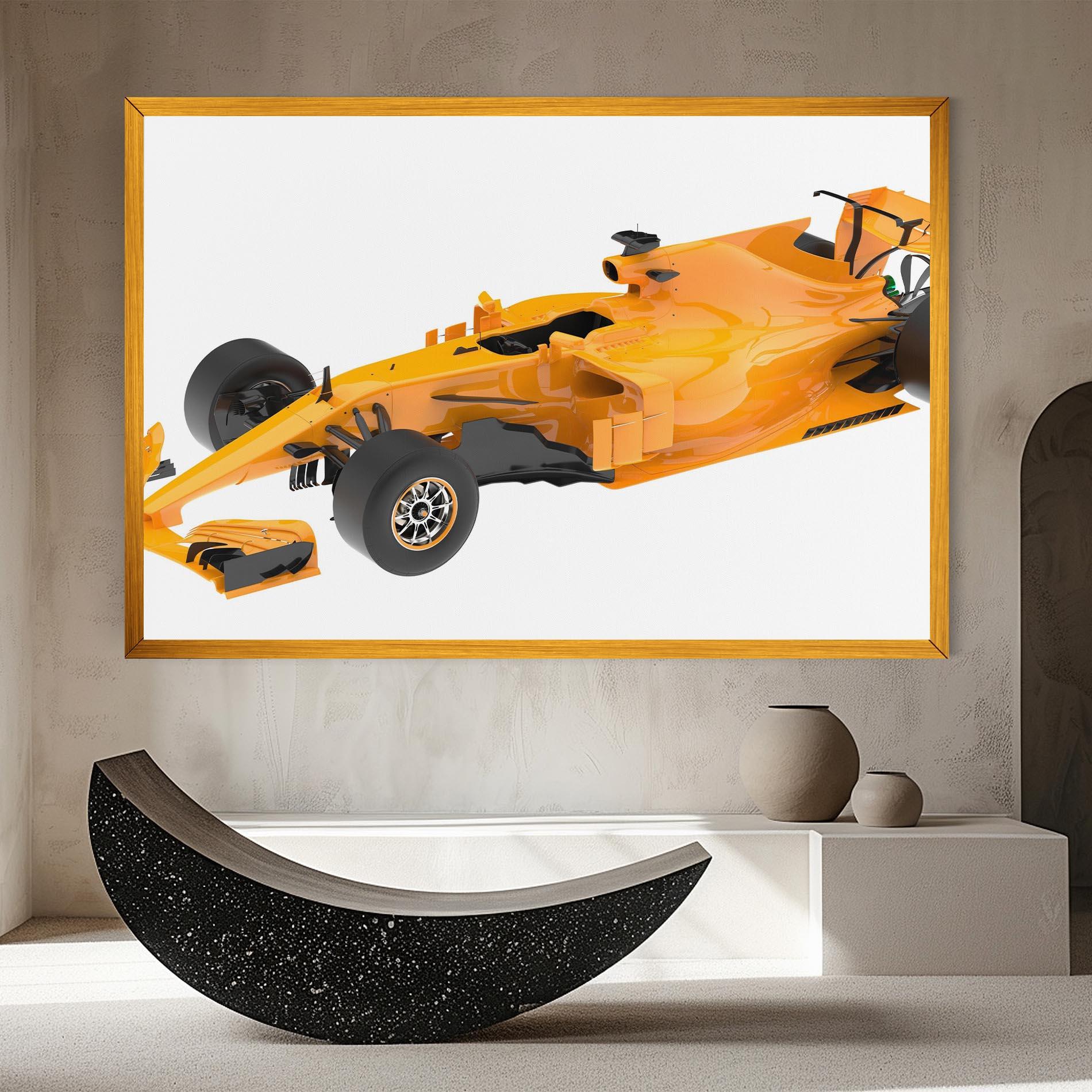 Vászonkép Yellow F1 Toy mockup 8
