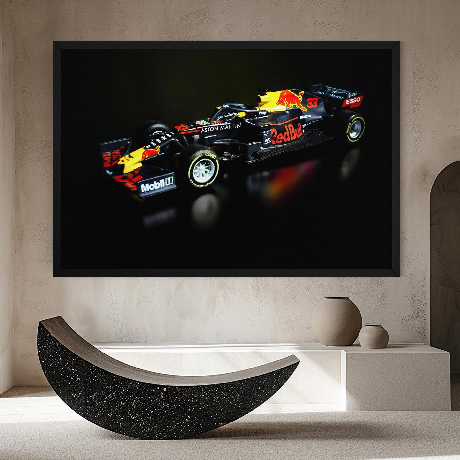 Vászonkép Black Yellow F1 mockup 8