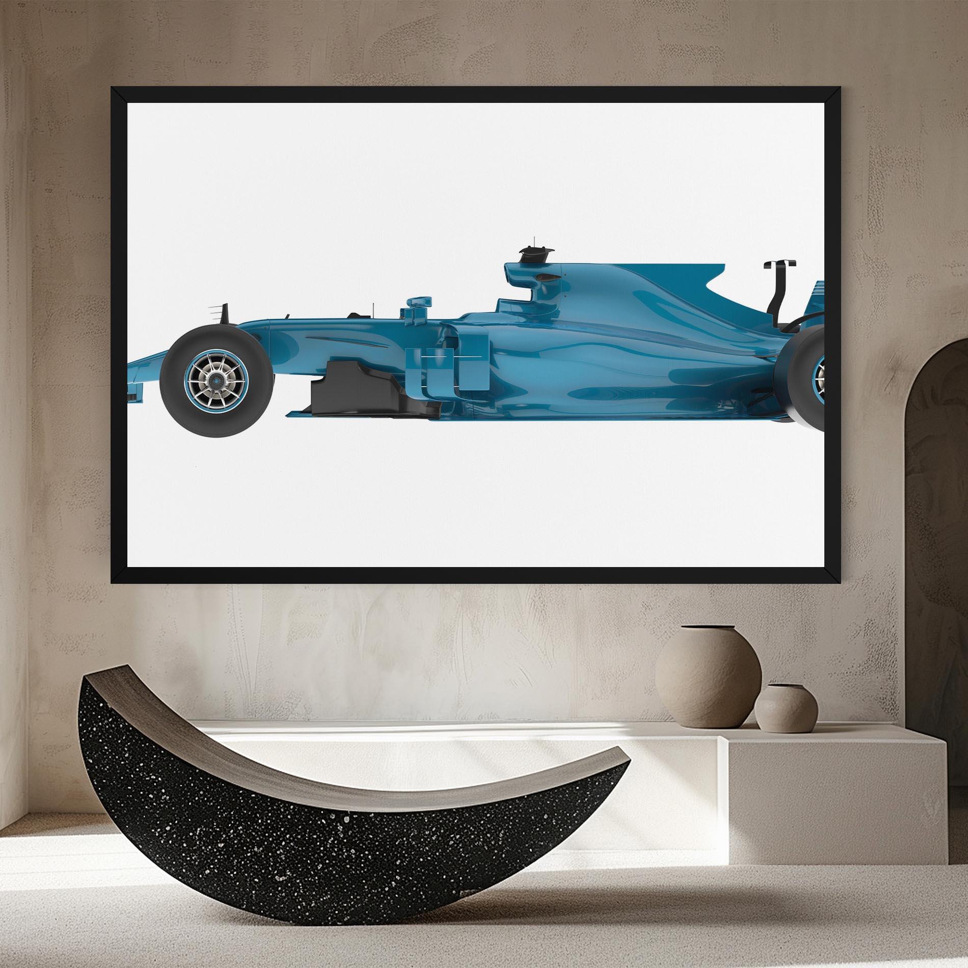 Vászonkép Blue F1 Toy mockup 8