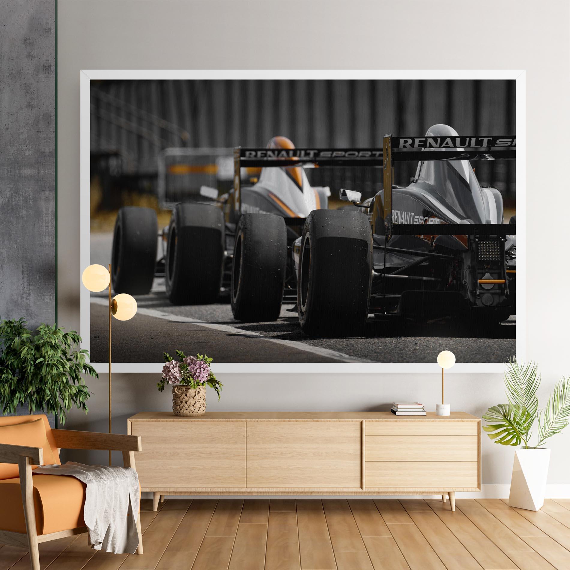 Vászonkép Grey F1 Cars mockup 9