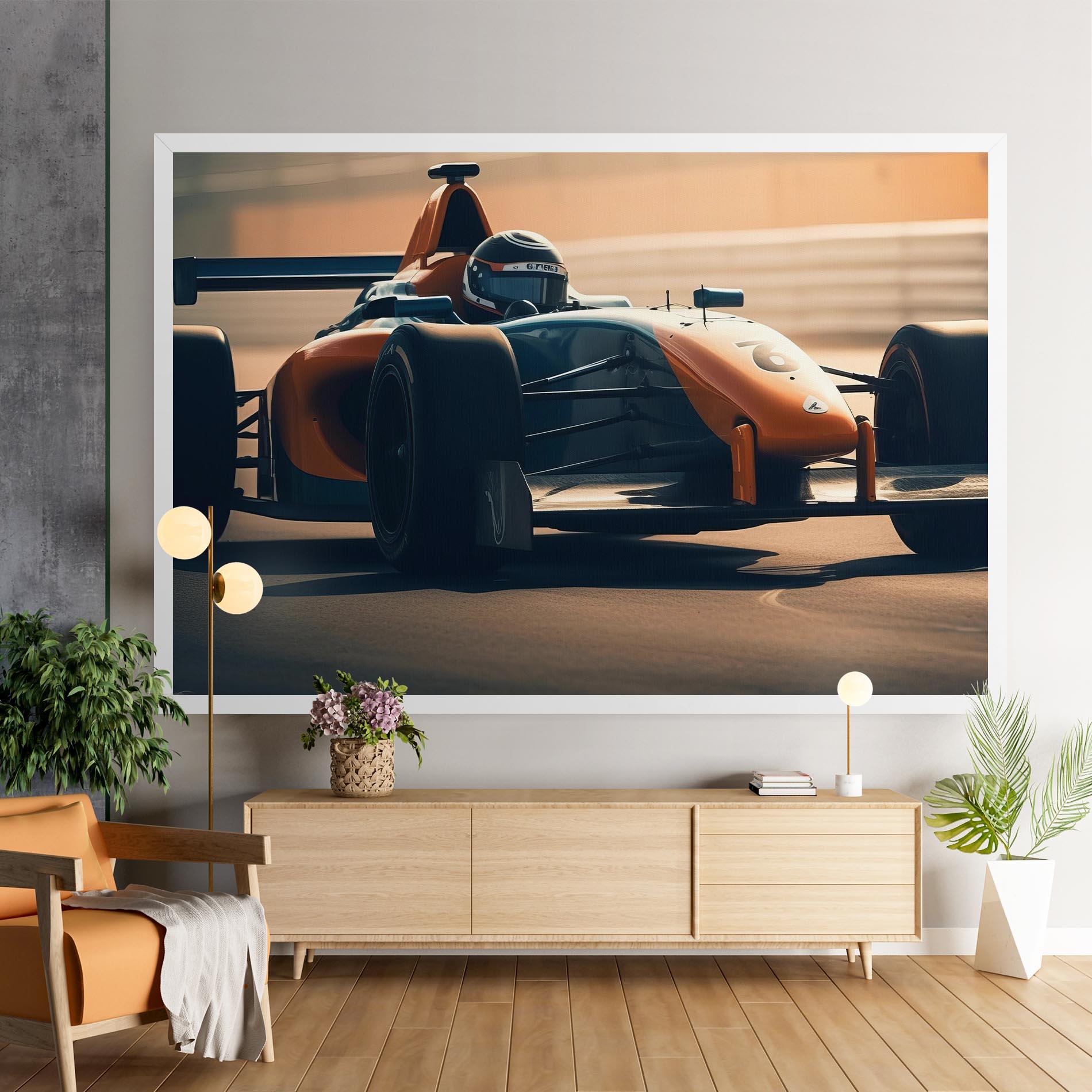 Vászonkép Orange Black F1 mockup 9