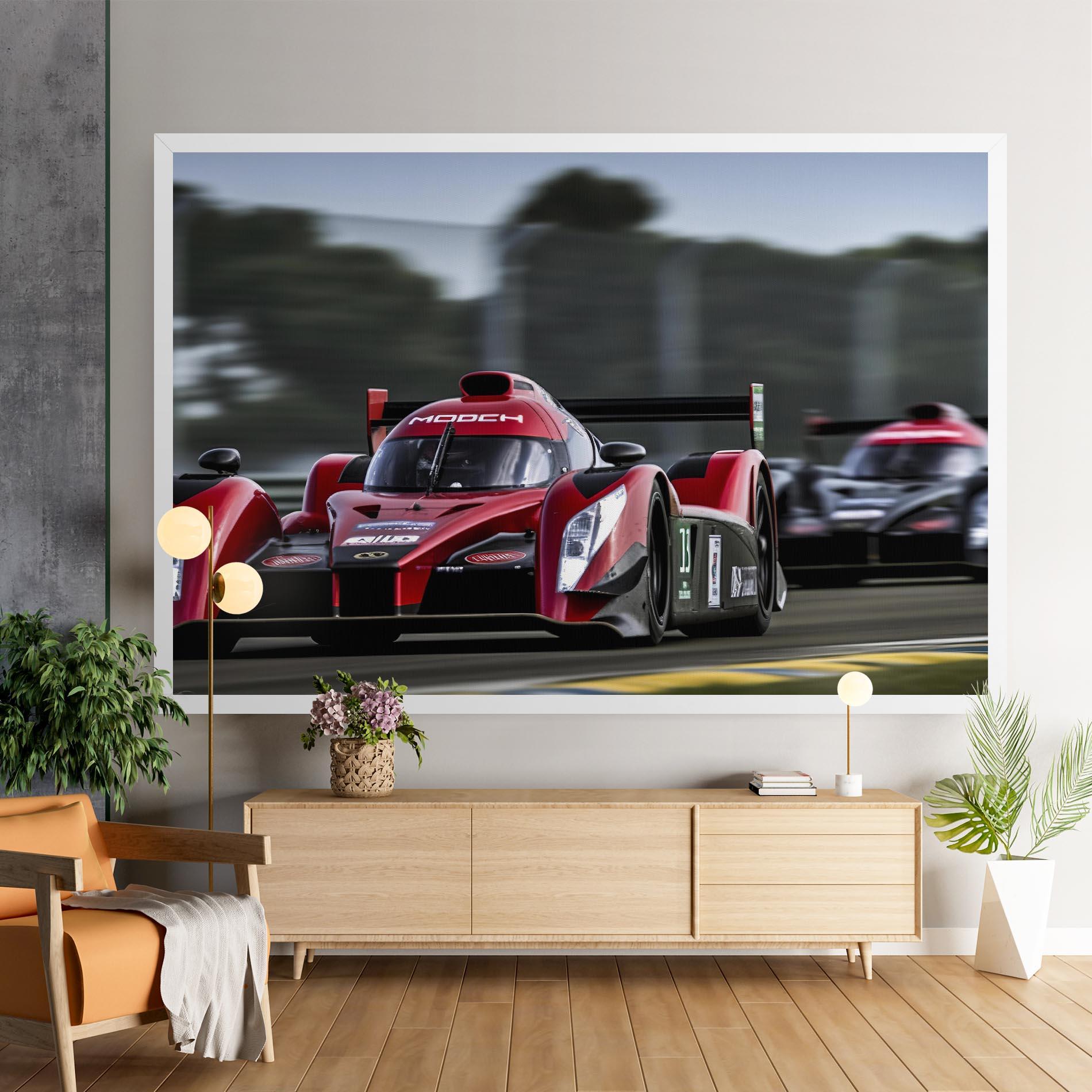 Vászonkép Red Racing Cars mockup 9