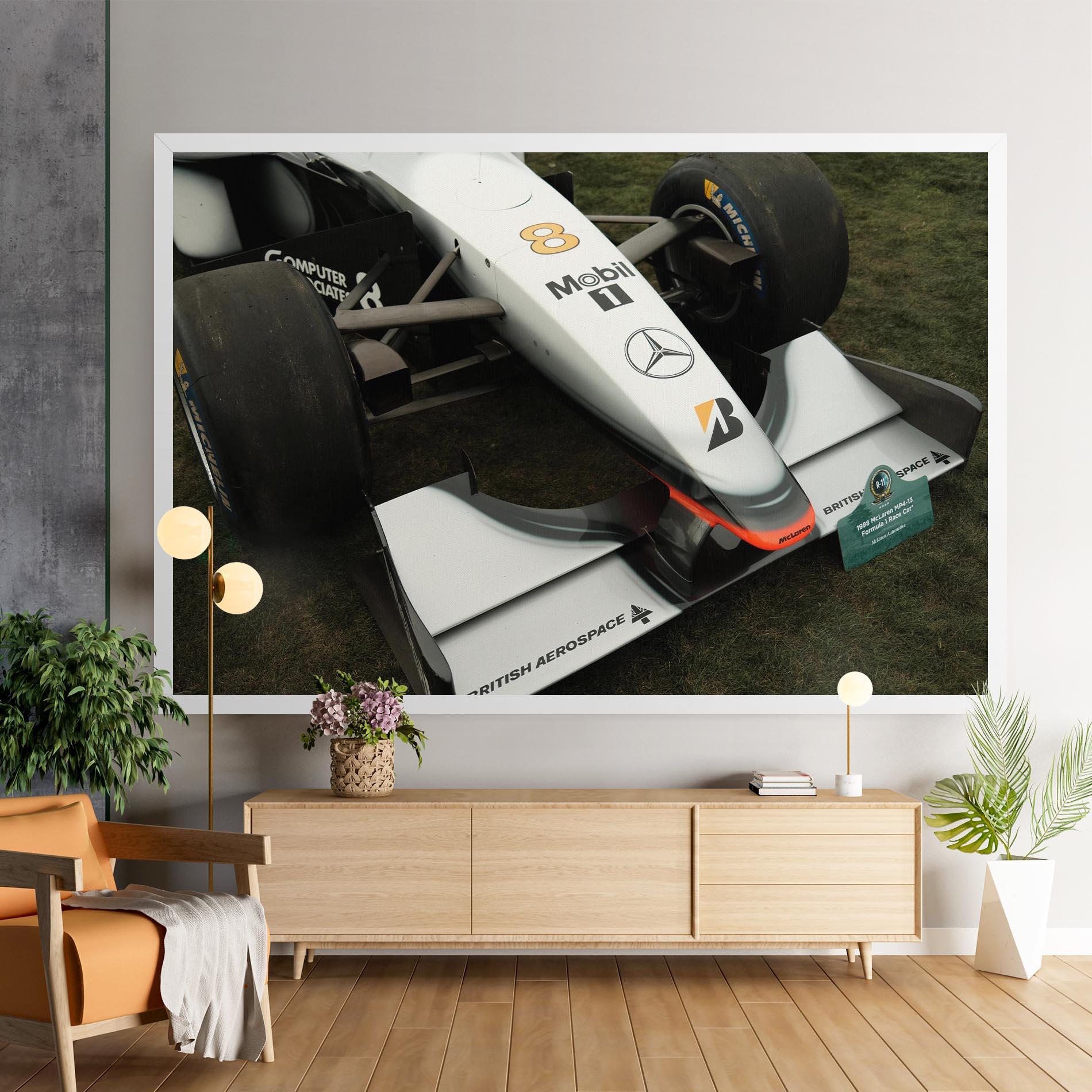 Vászonkép White F1 Car mockup 9