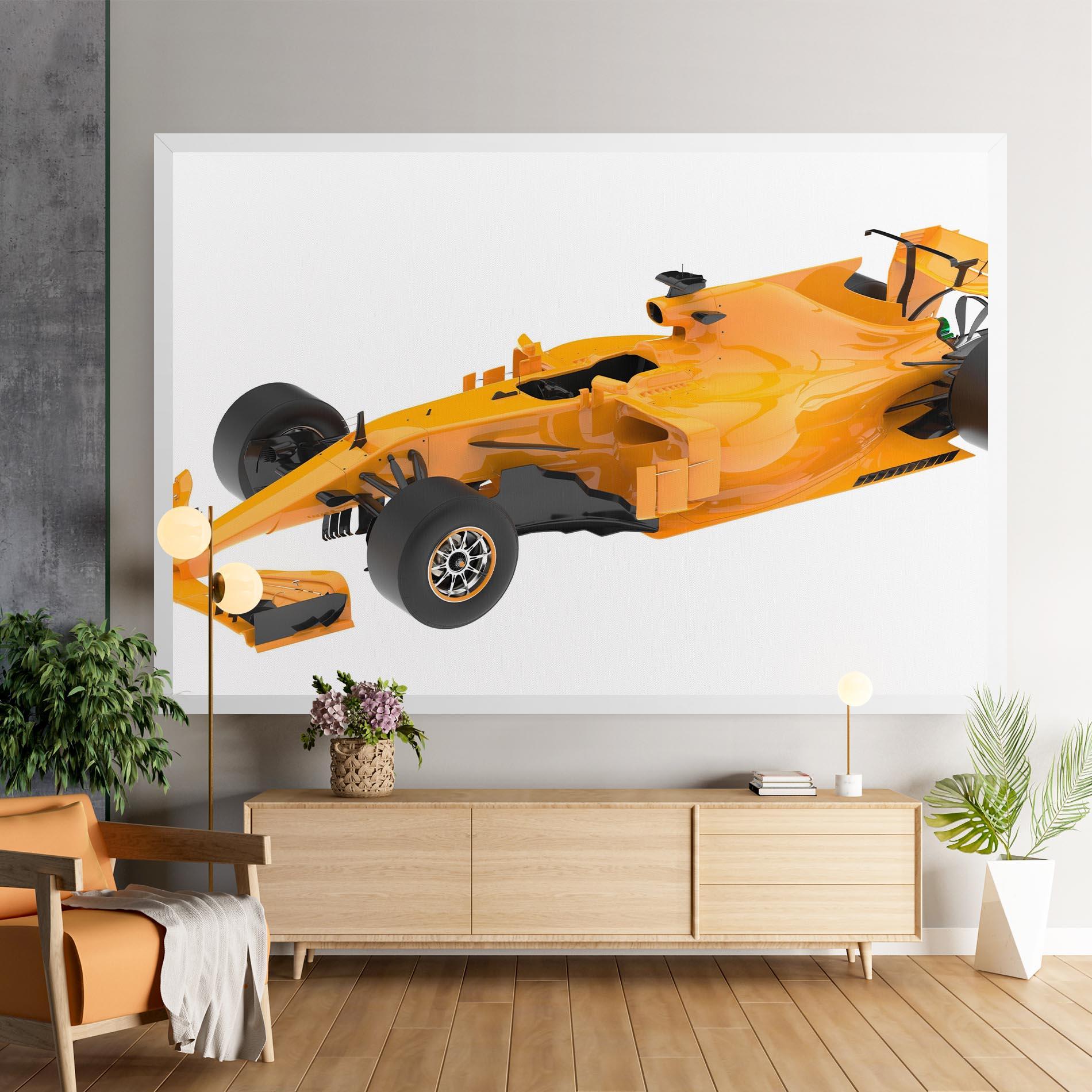 Vászonkép Yellow F1 Toy mockup 9