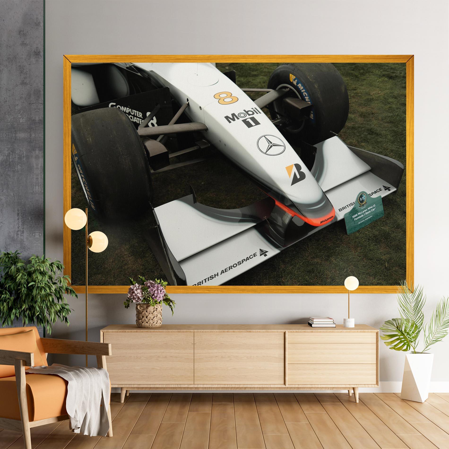 Vászonkép White F1 Car mockup 9