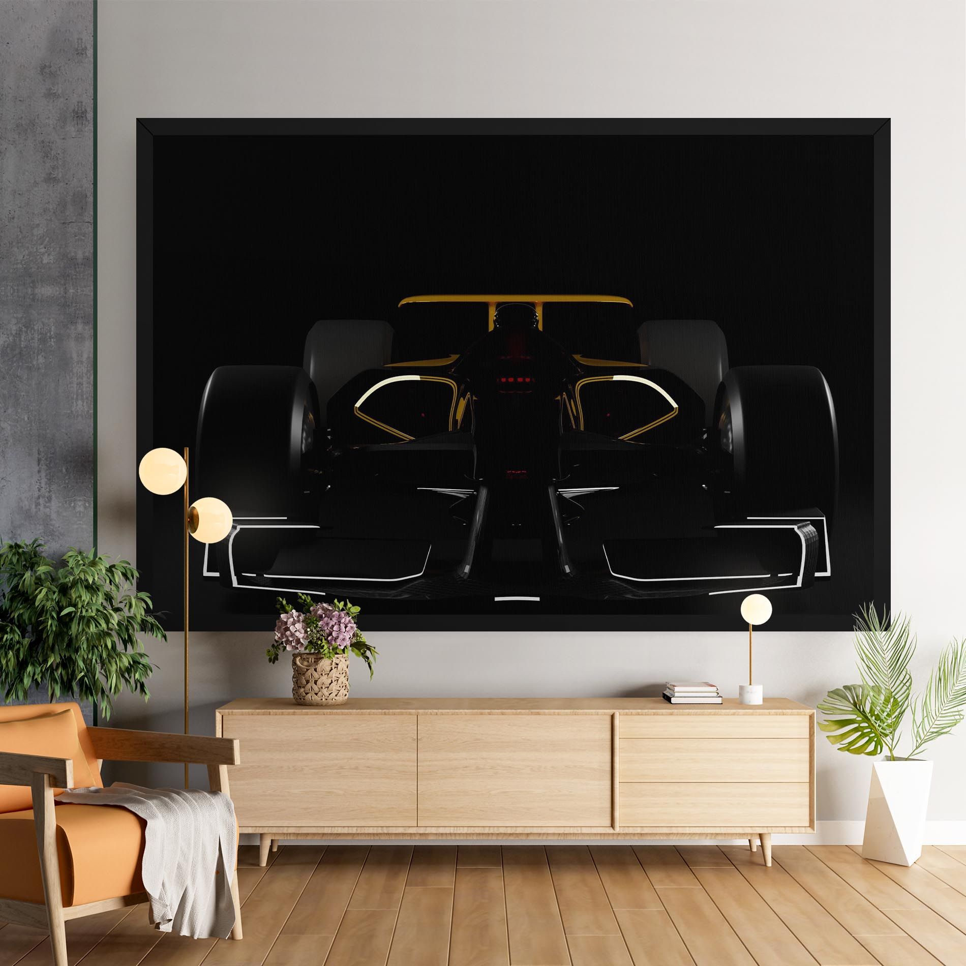 Dark F1 Car mockup 9