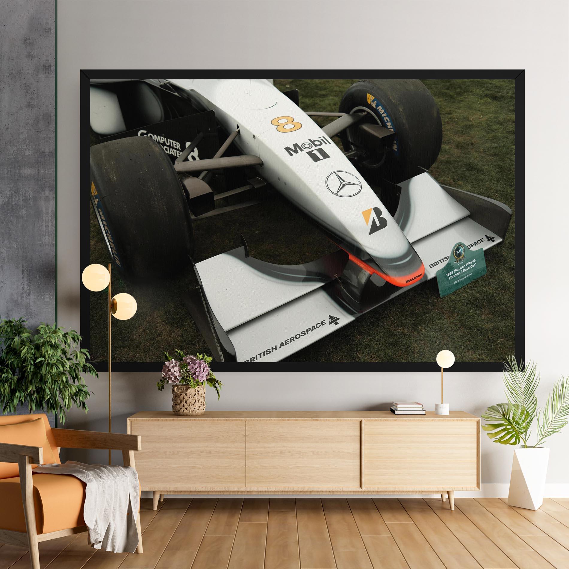 Vászonkép White F1 Car mockup 9
