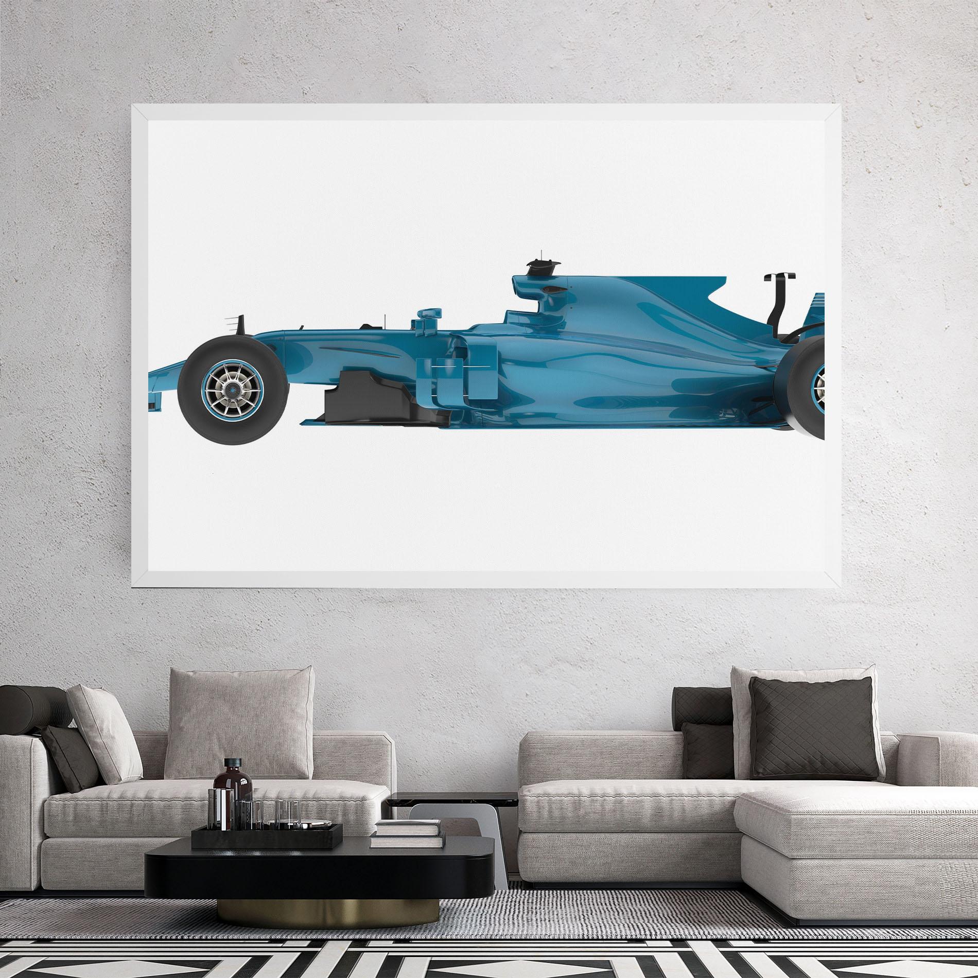 Vászonkép Blue F1 Toy mockup 2