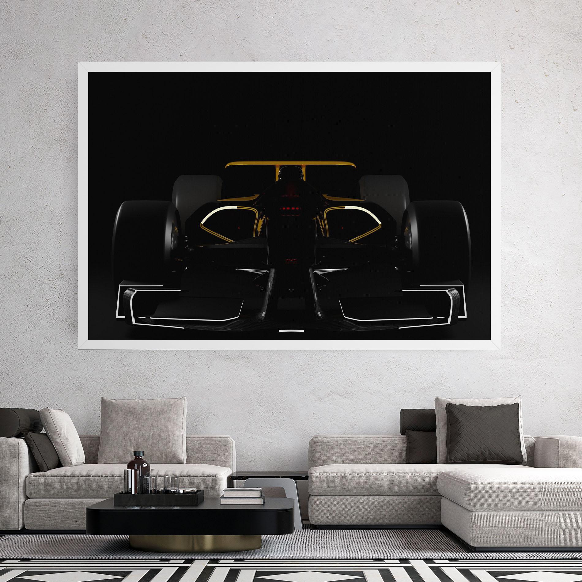 Vászonkép Dark F1 Car mockup 2