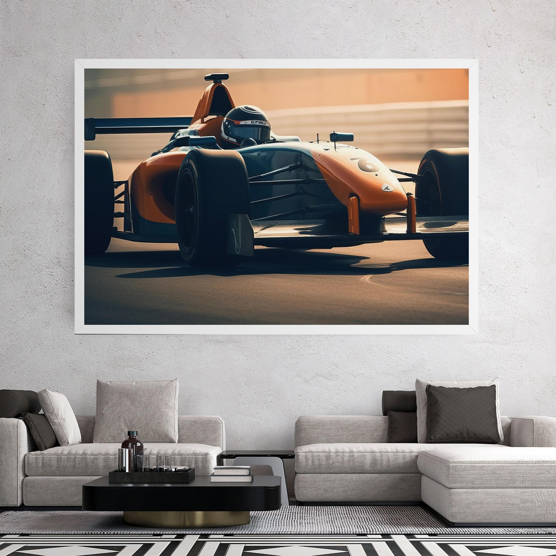 Vászonkép Orange Black F1 mockup 2