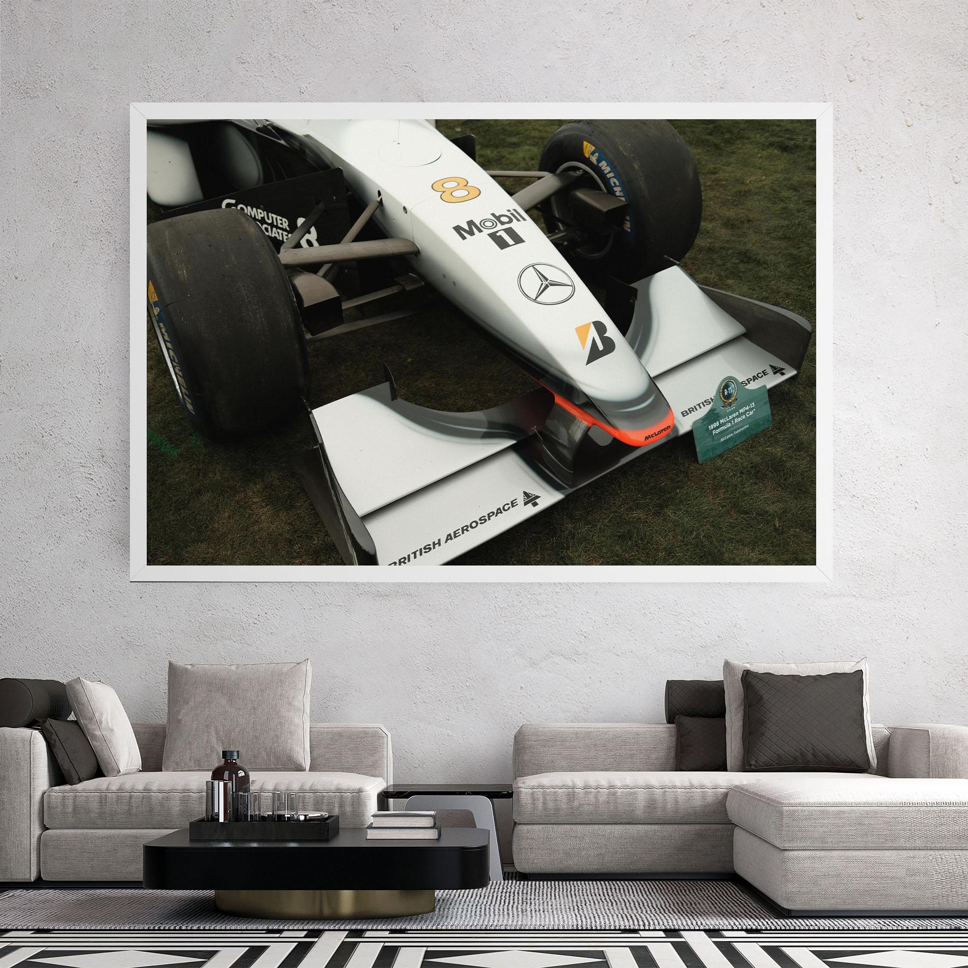 Vászonkép White F1 Car mockup 2