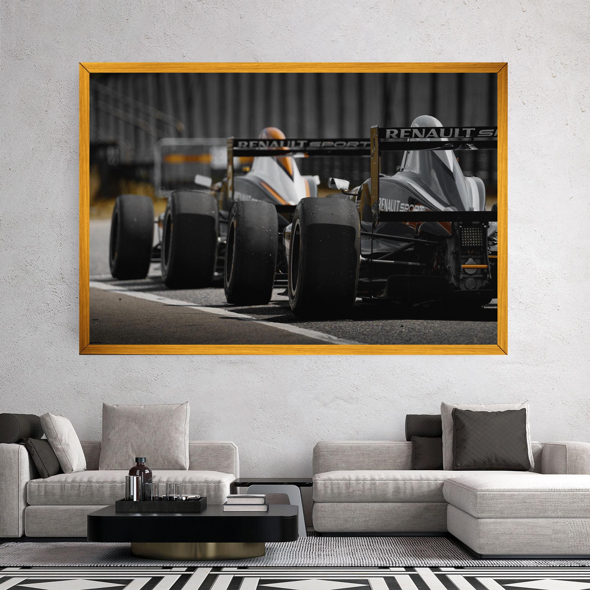 Vászonkép Grey F1 Cars mockup 2