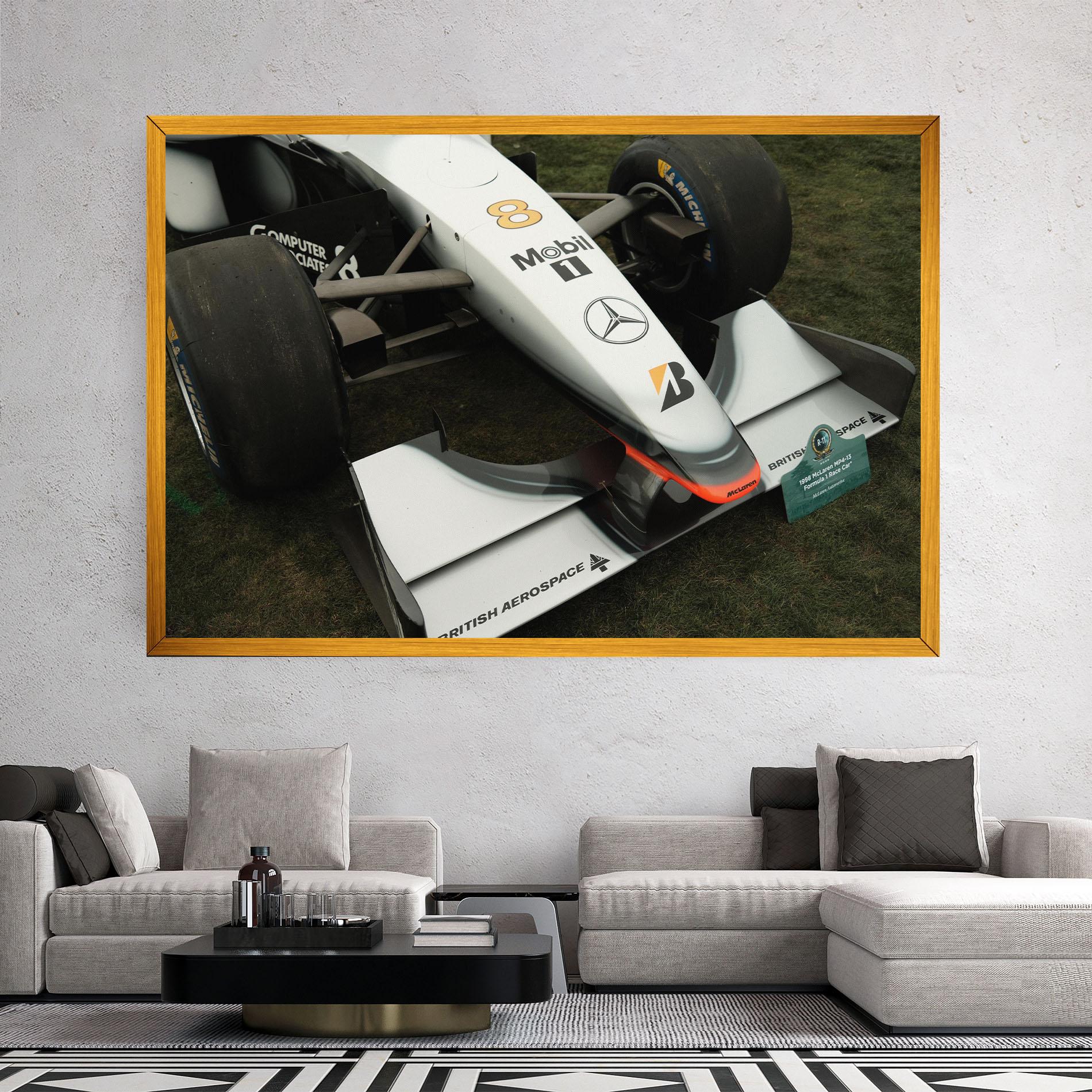 Vászonkép White F1 Car mockup 2