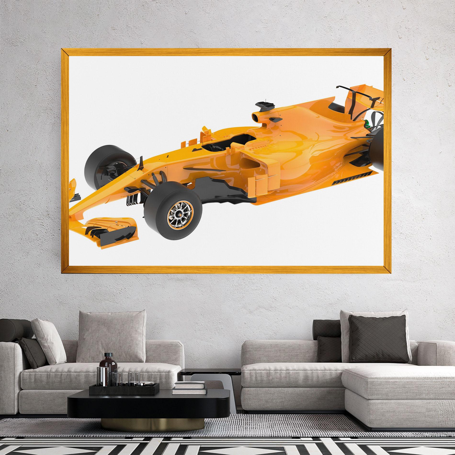 Vászonkép Yellow F1 Toy mockup 2