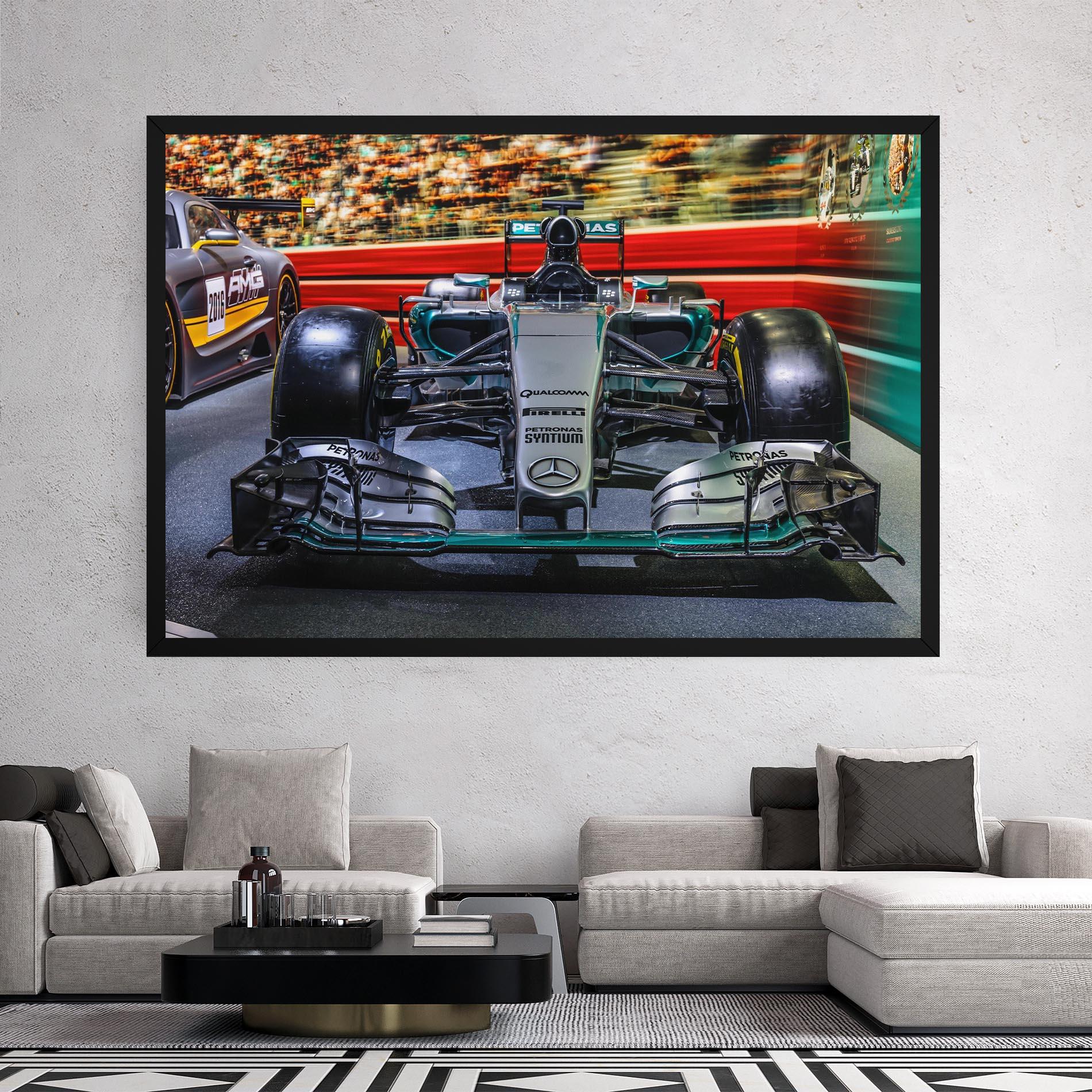 Vászonkép Black Green F1 mockup 2