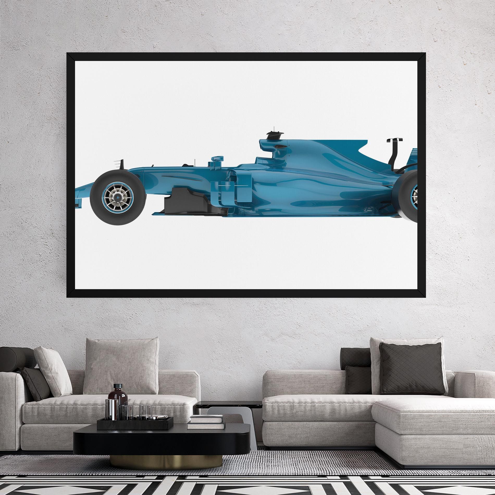 Blue F1 Toy mockup 2