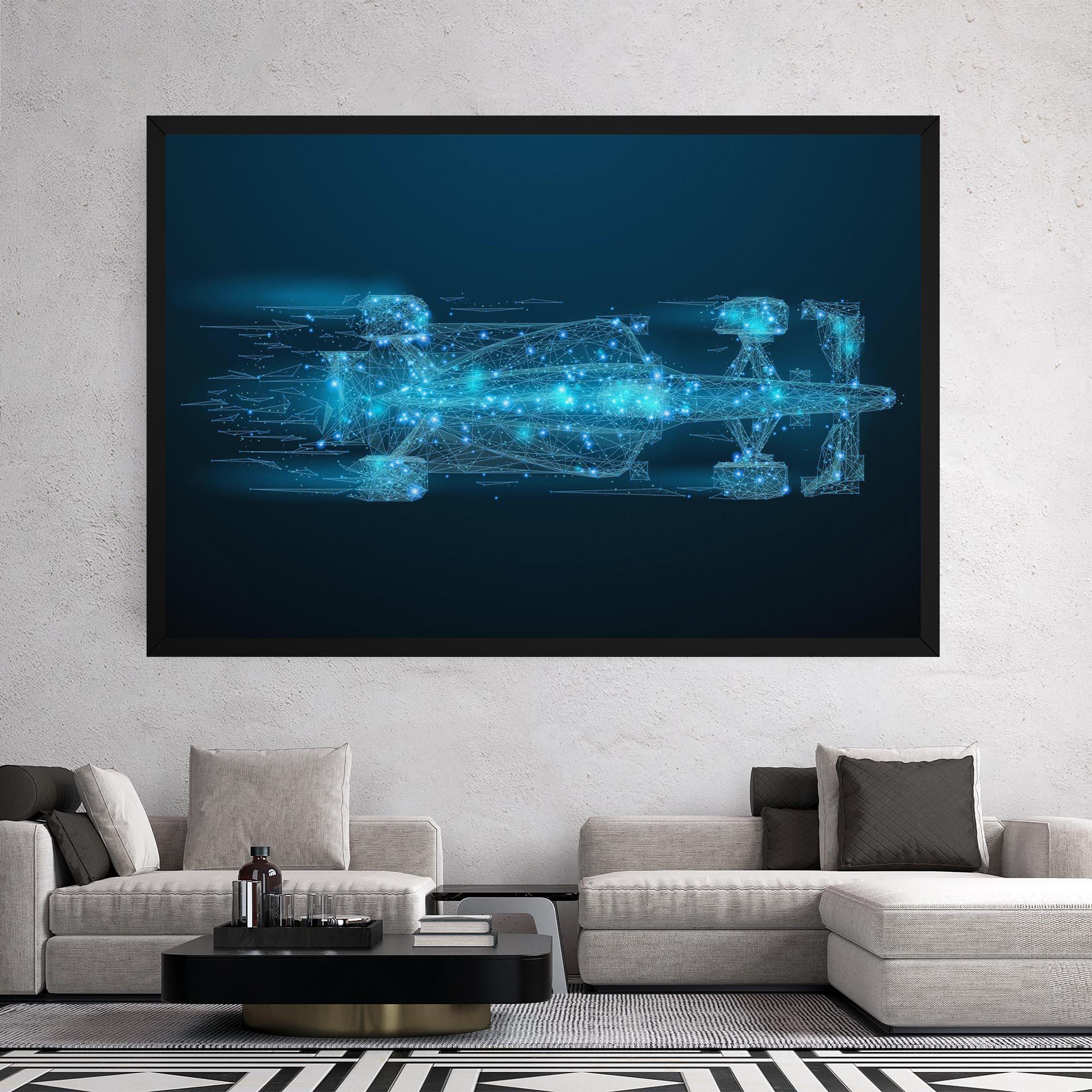 Vászonkép Blue Light F1 mockup 2