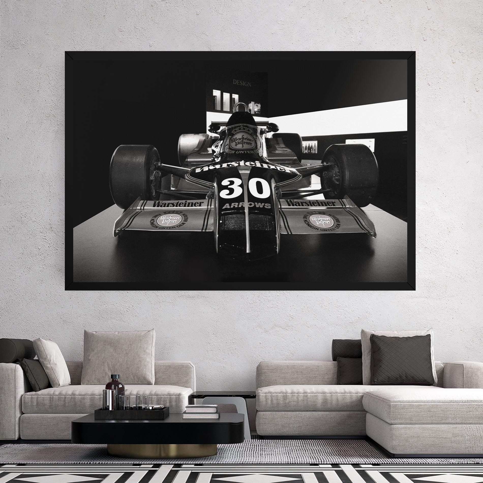 Formula 1 Car Grey mockup 2