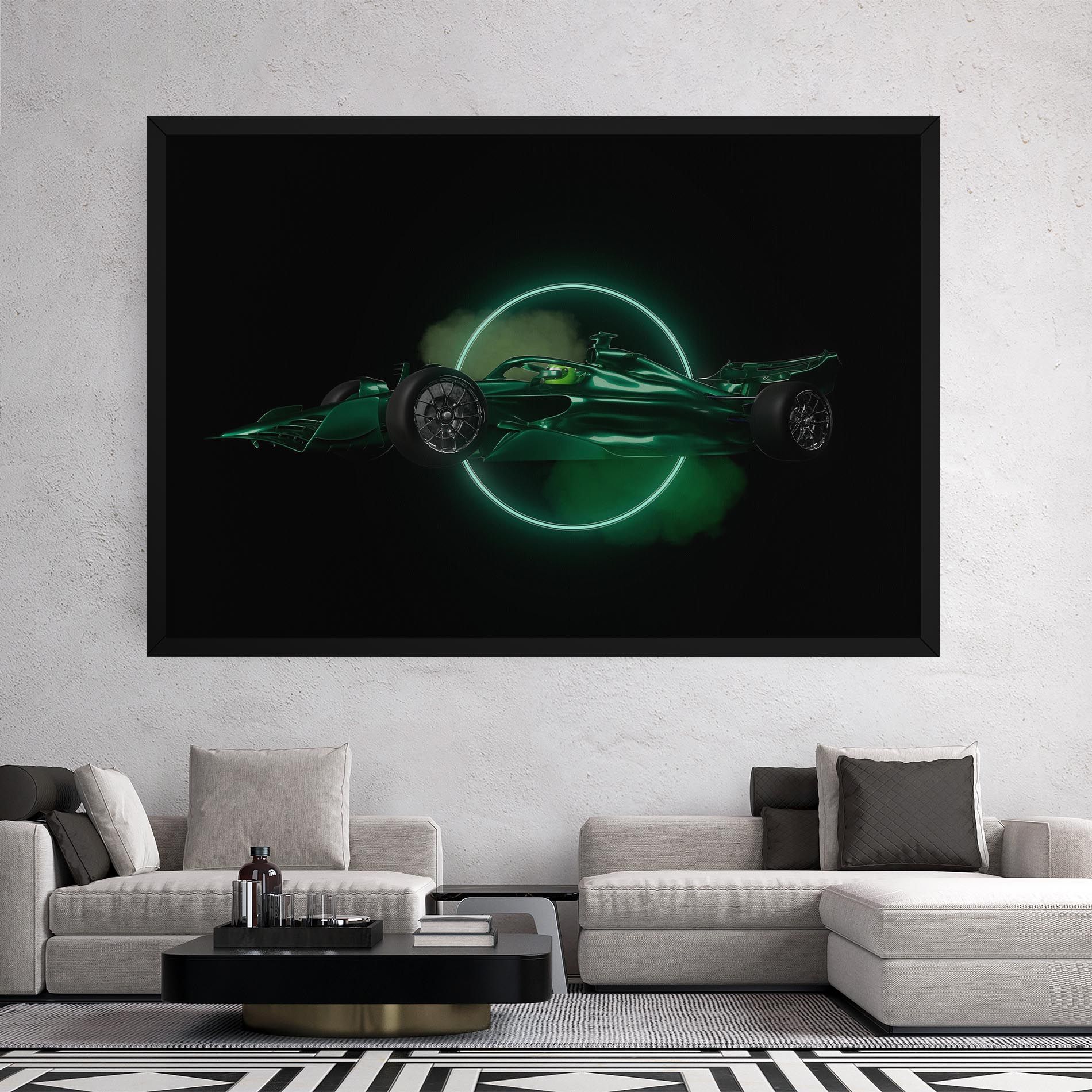 Green Racing Car mockup 2