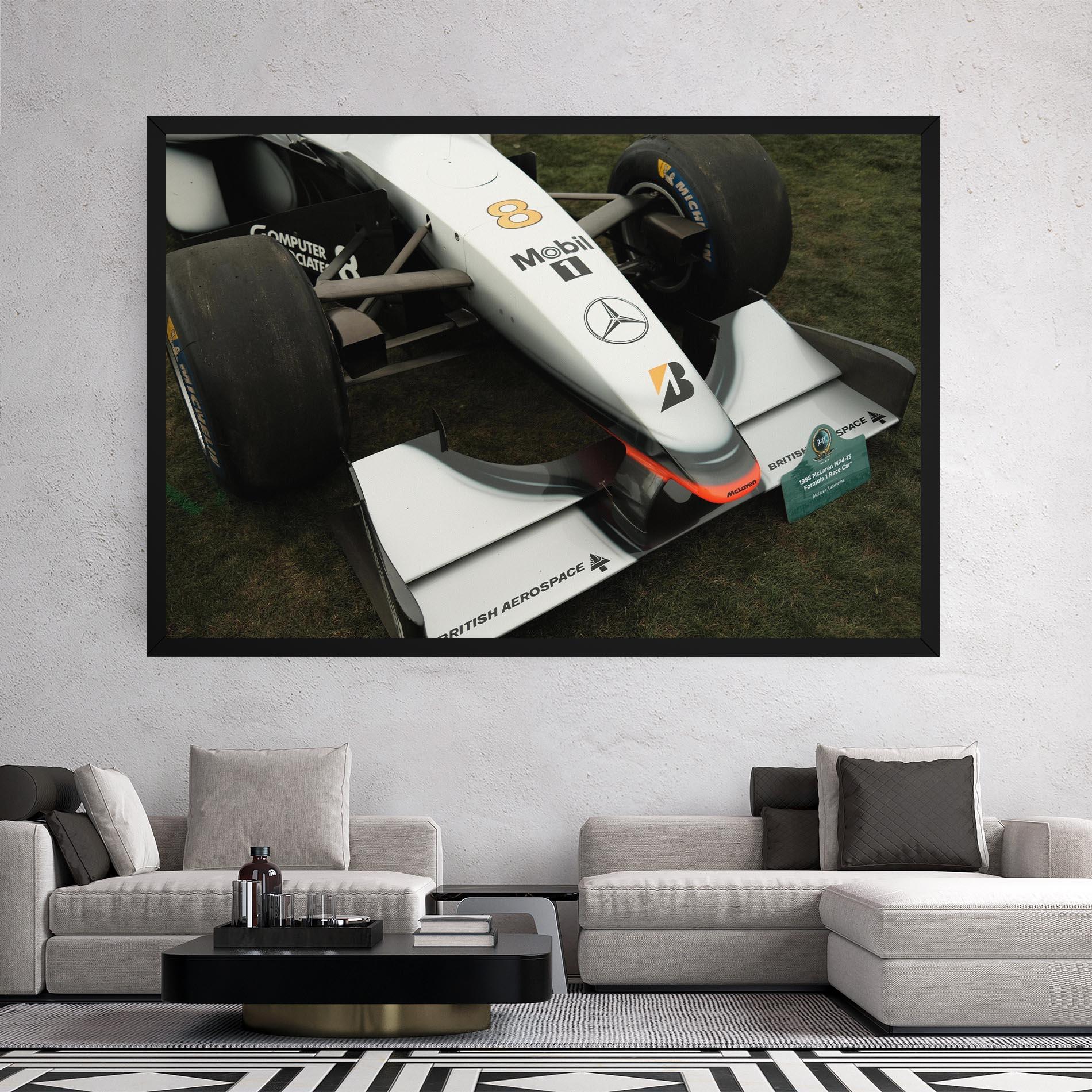Vászonkép White F1 Car mockup 2