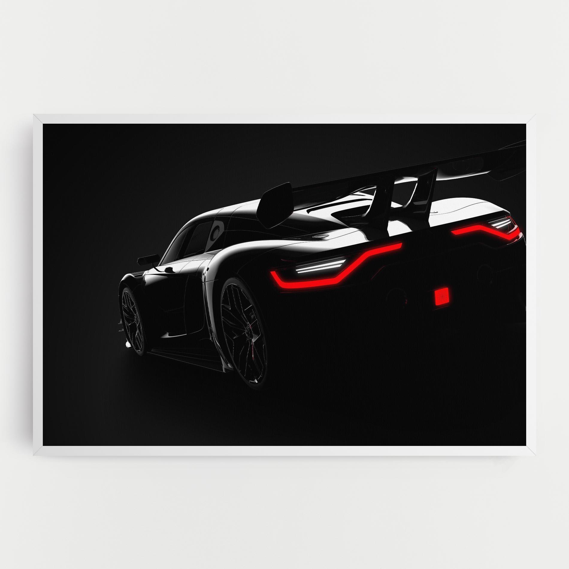 Vászonkép Black Hypercar Car mockup 0