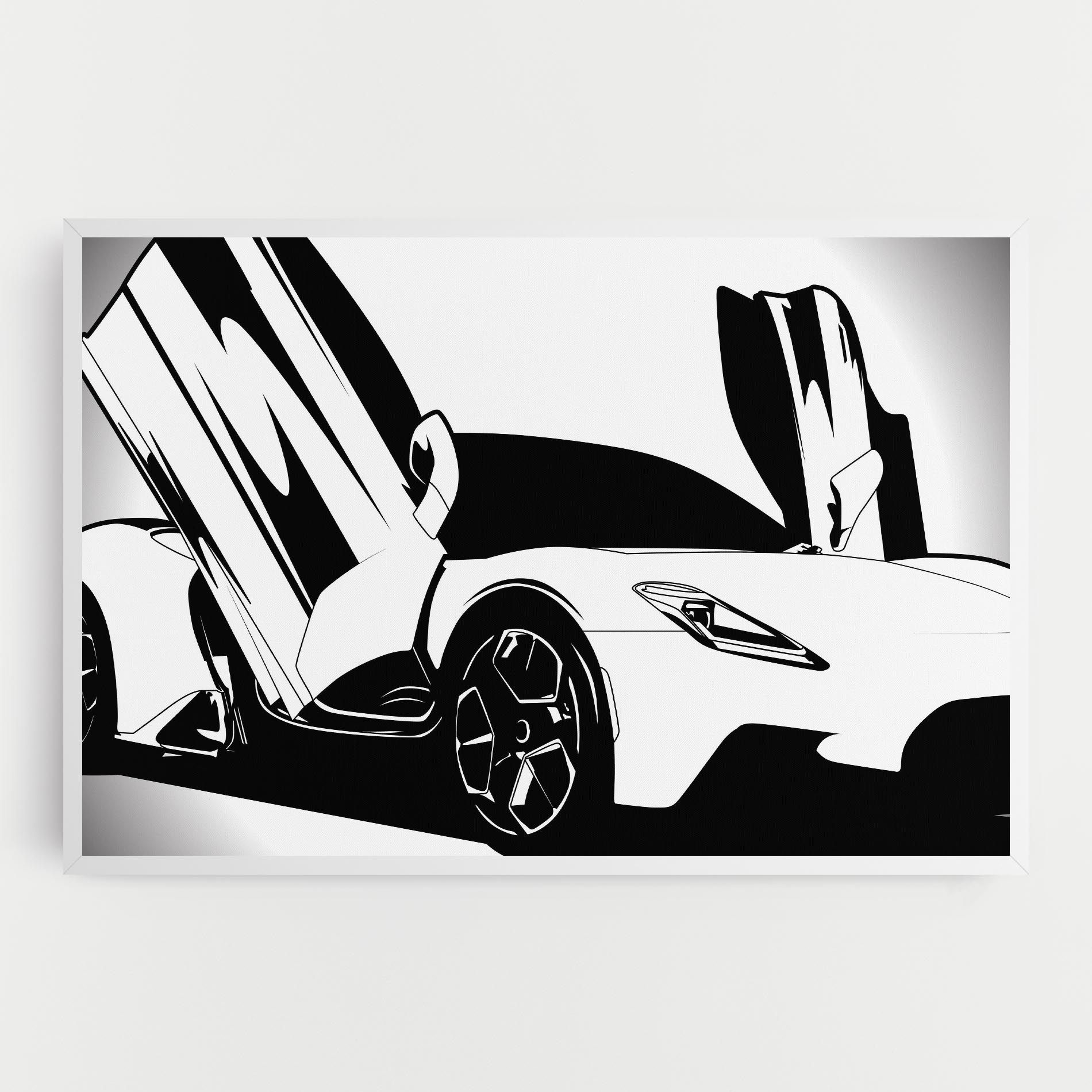 Black White Car mockup 0