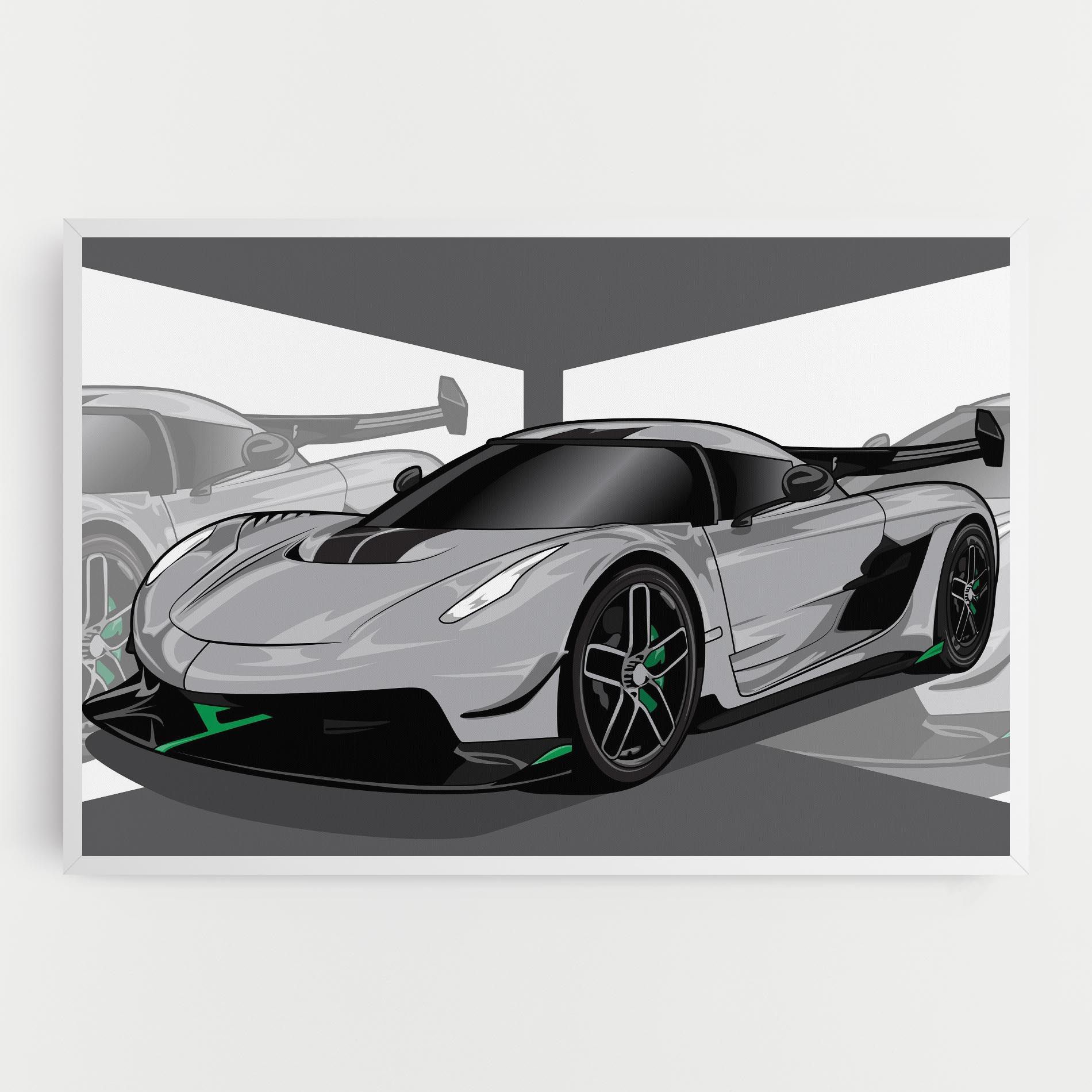 Grey Sport Car mockup 0