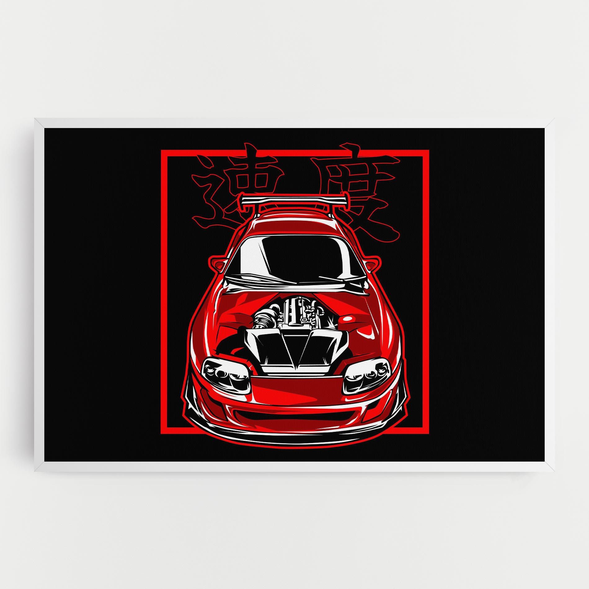 Japanese Red Car mockup 0