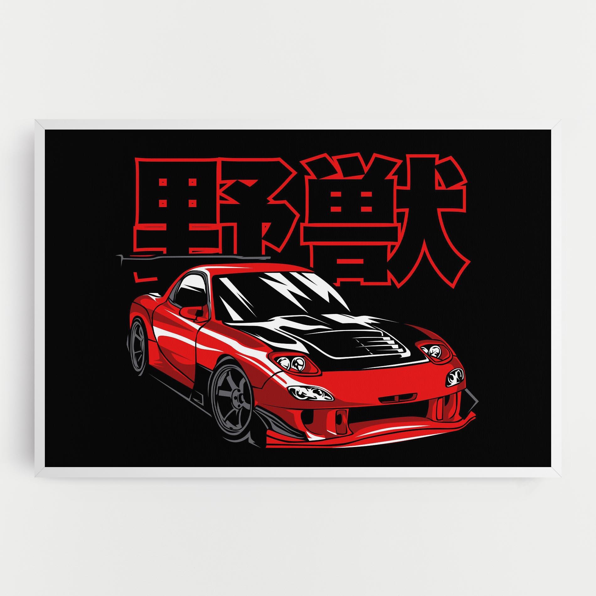 Vászonkép Red Black Car mockup 0