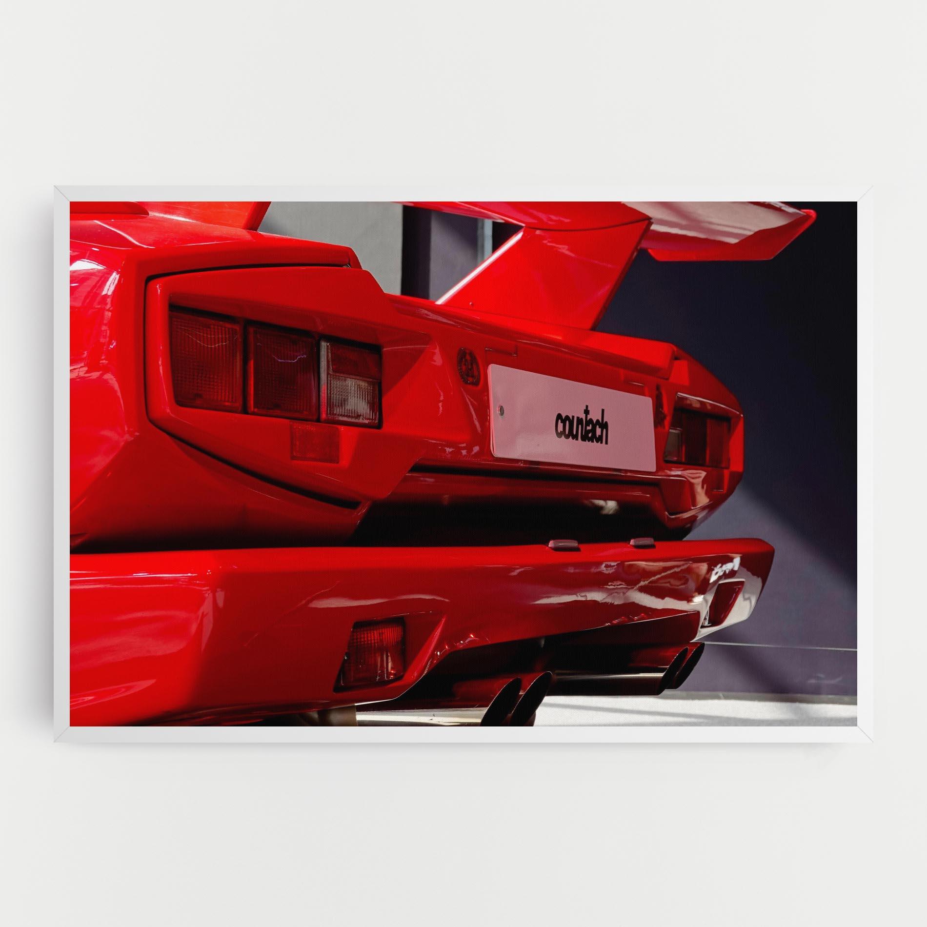 Vászonkép Red Rear Countach mockup 0