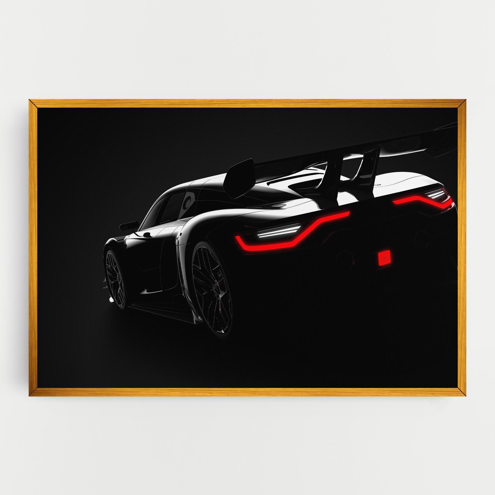 Vászonkép Black Hypercar Car mockup 0