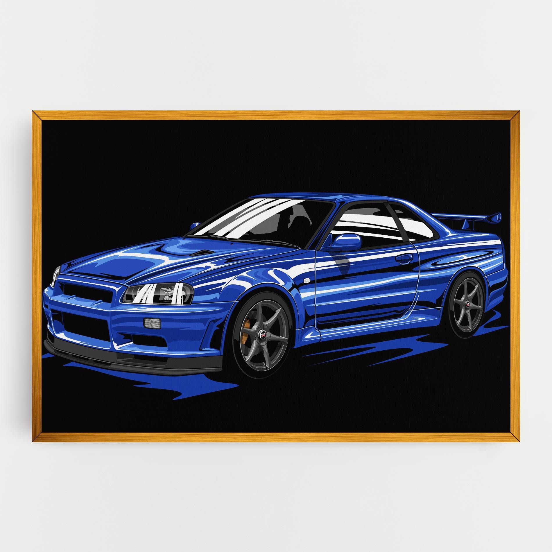 Sport Blue Car mockup 0