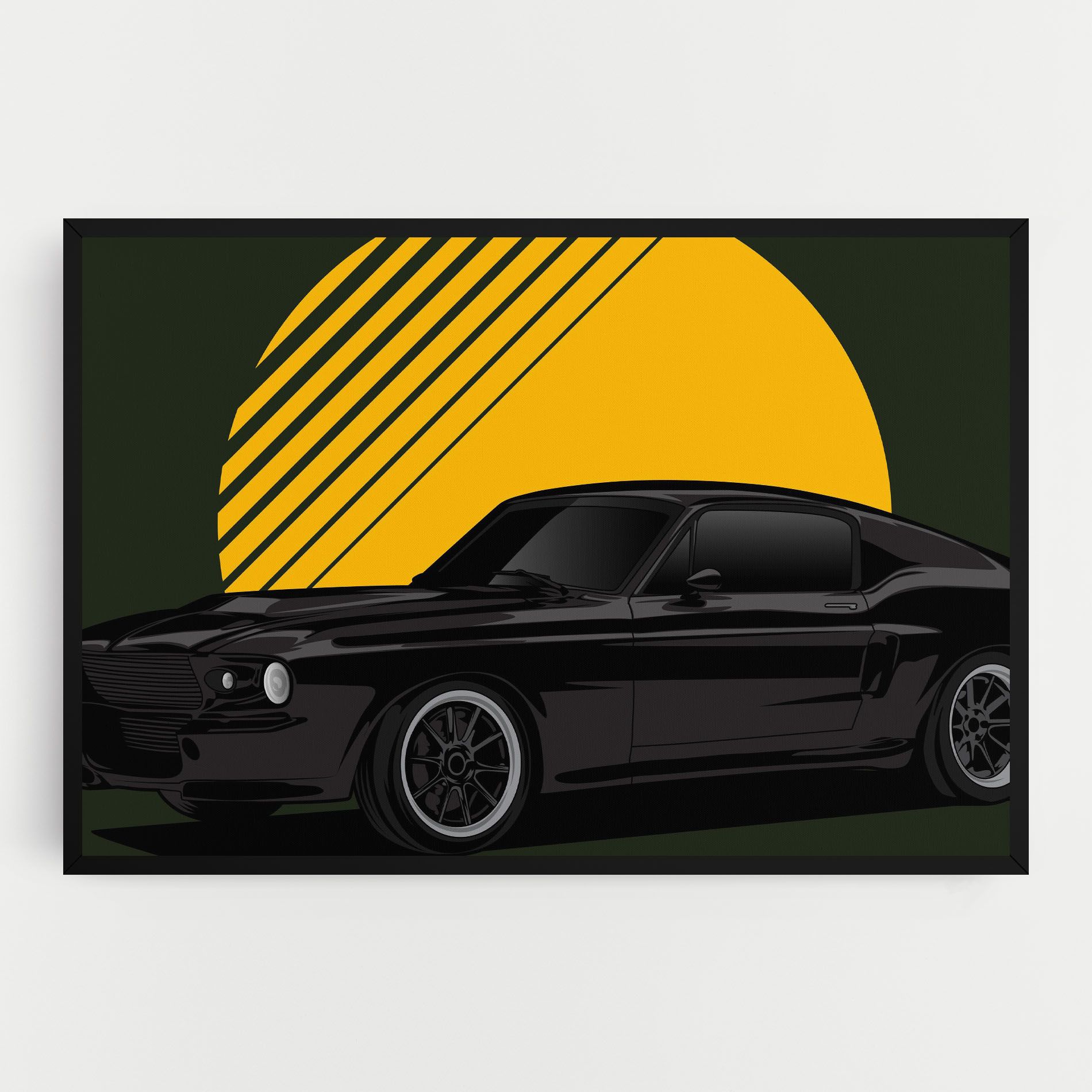 Black Car Sun mockup 0