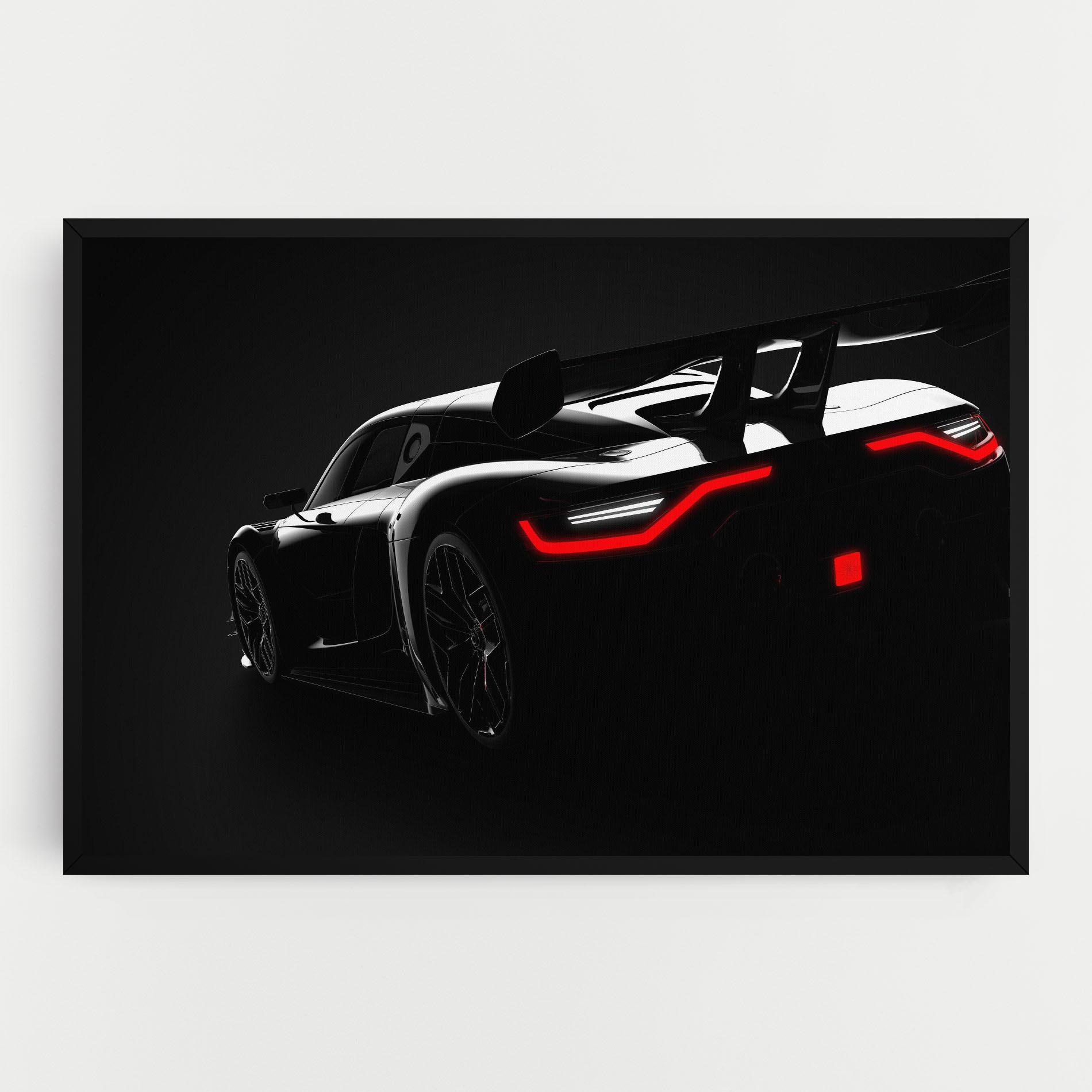 Vászonkép Black Hypercar Car mockup 0