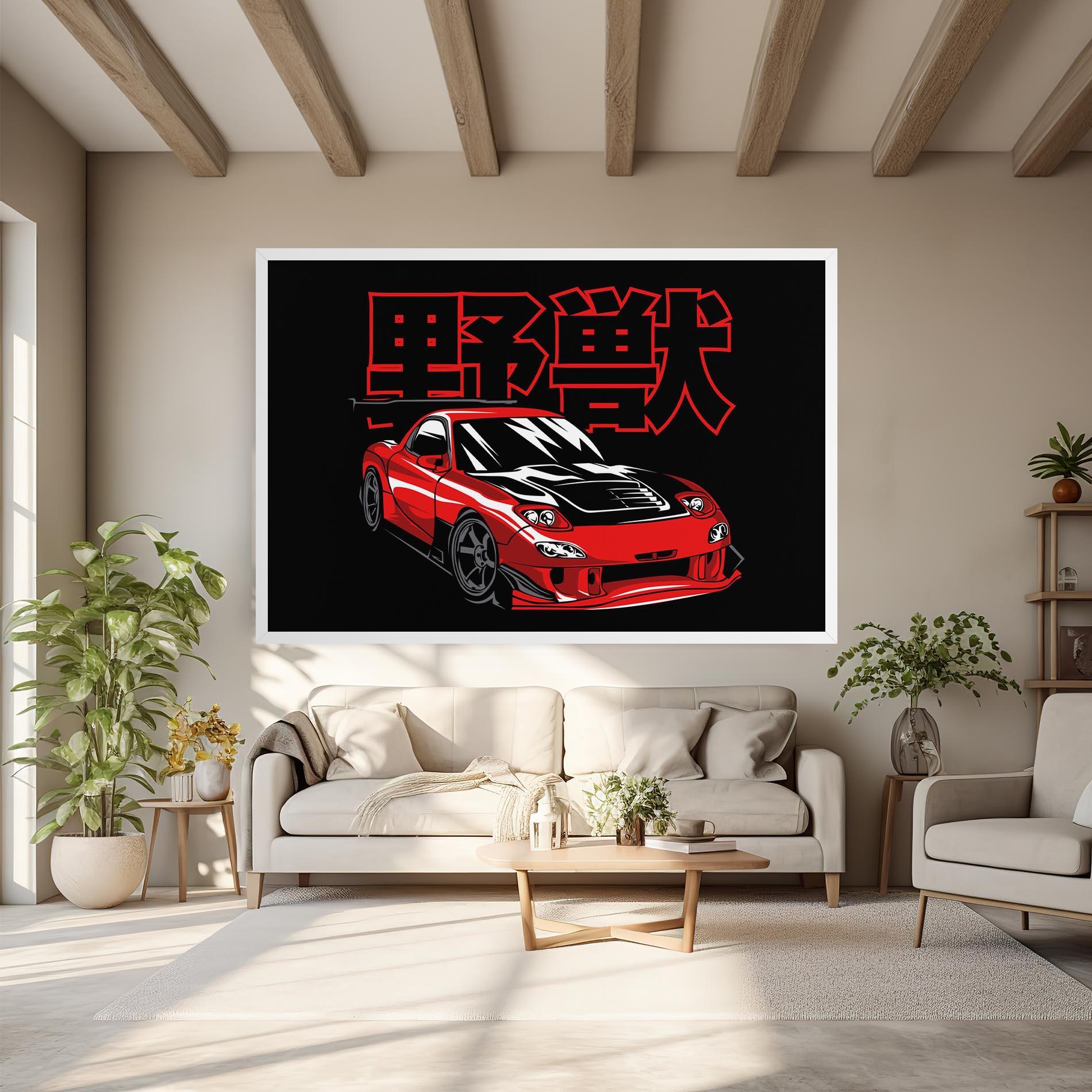 Vászonkép Red Black Car mockup 6