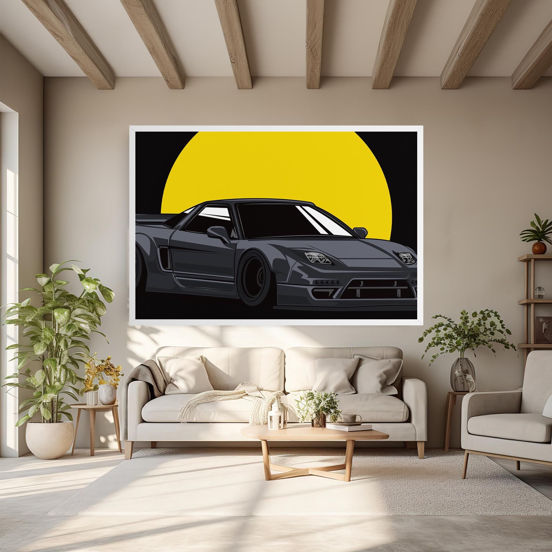 Yellow Sun Car mockup 6