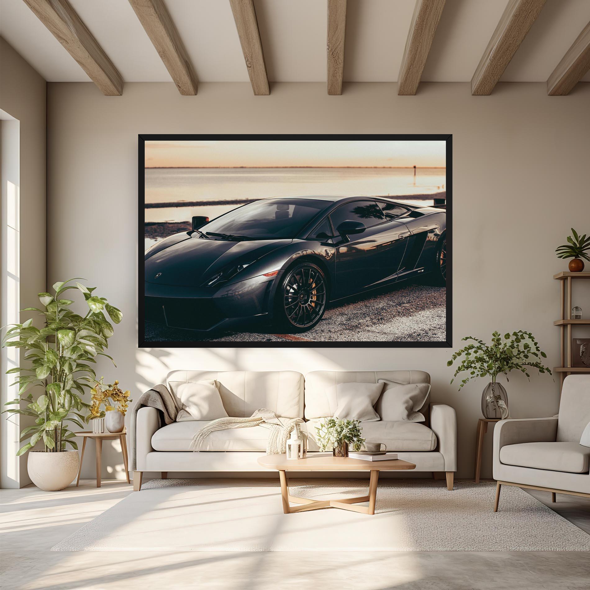Vászonkép Black Lambo Sea mockup 6