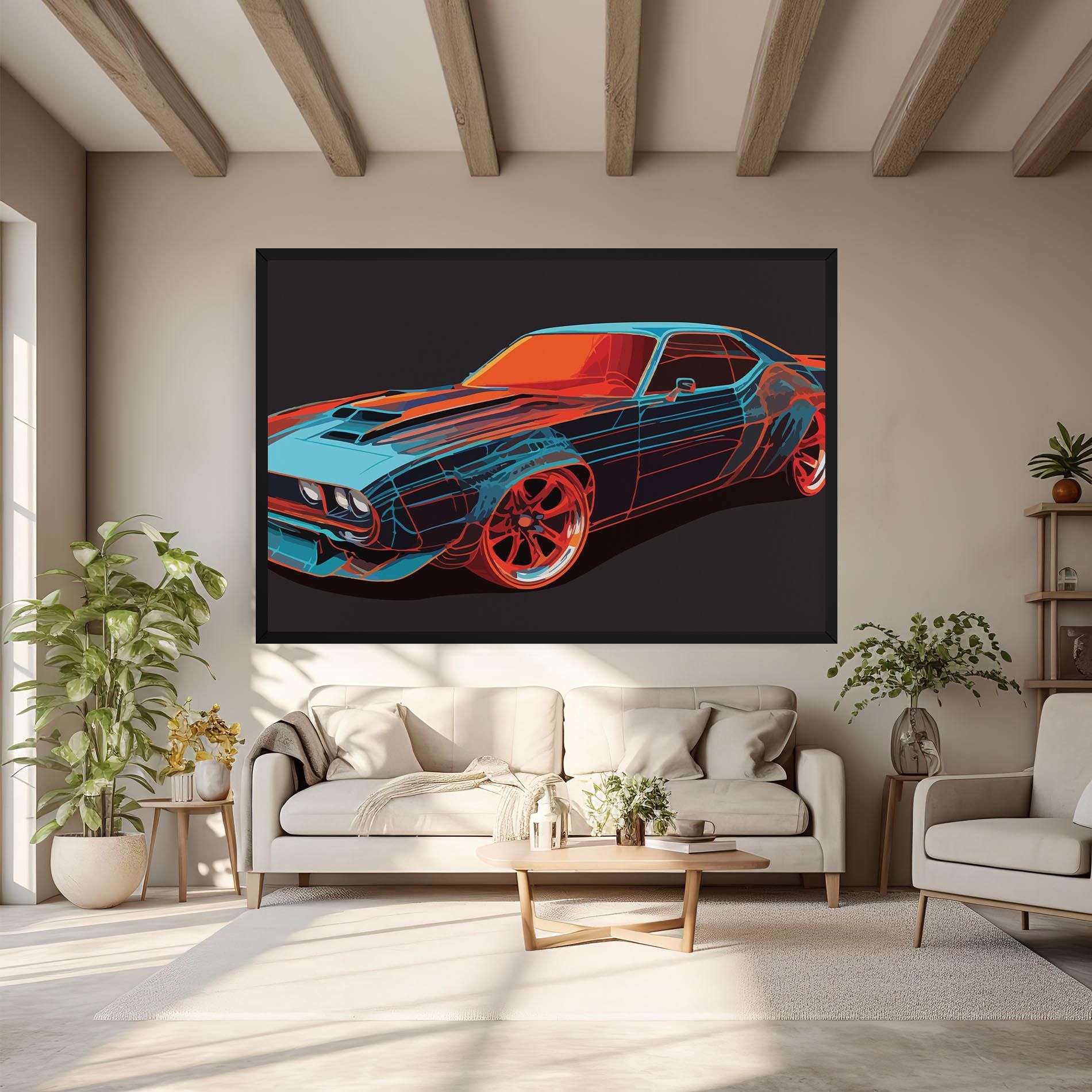 Blue Orange Car mockup 6