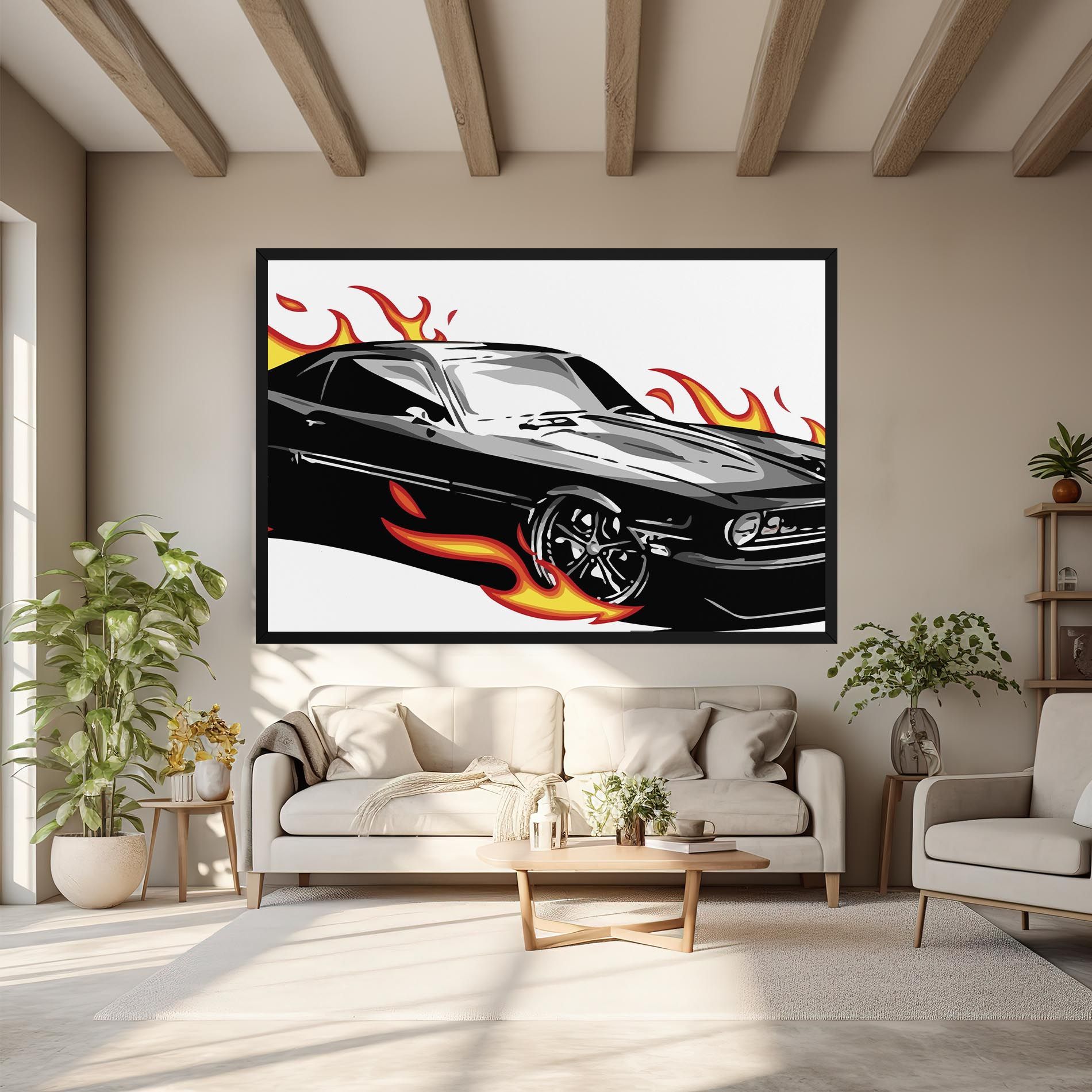 Fire Black Car mockup 6