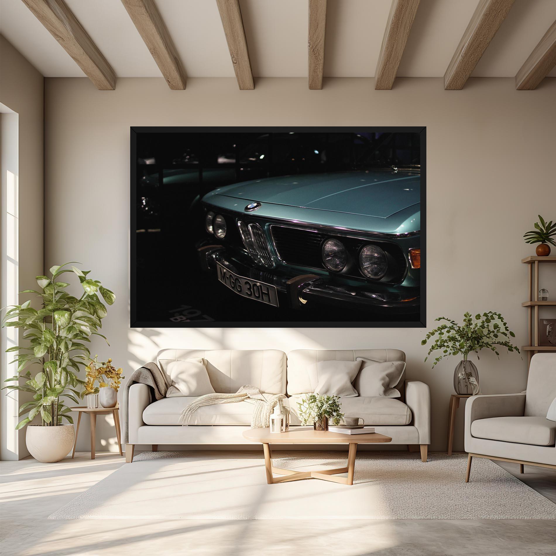 Vászonkép Old Bmw Headlight mockup 6