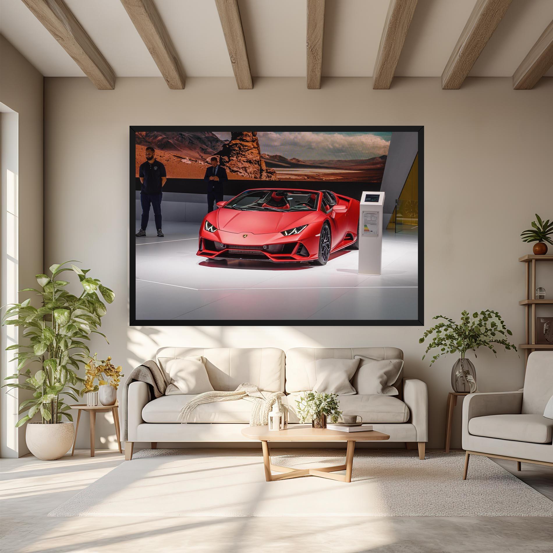 Vászonkép Red Lambo Front mockup 6