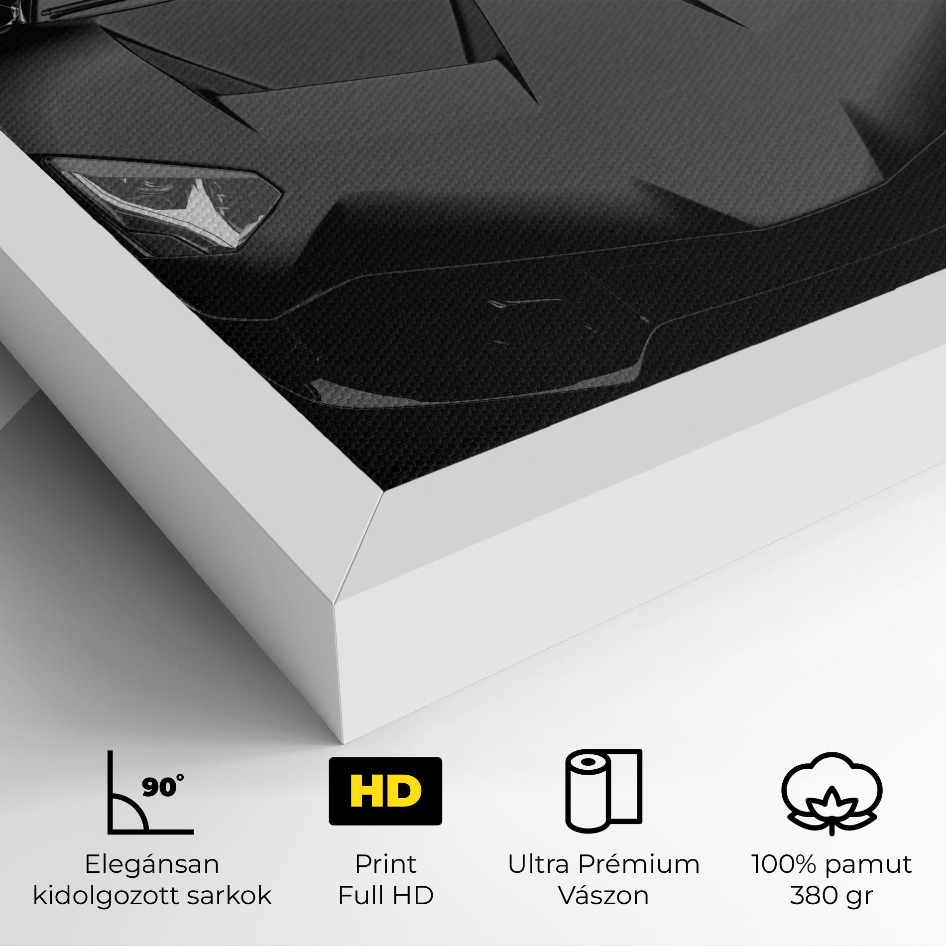 Vászonkép Black Matte Lambo mockup 4