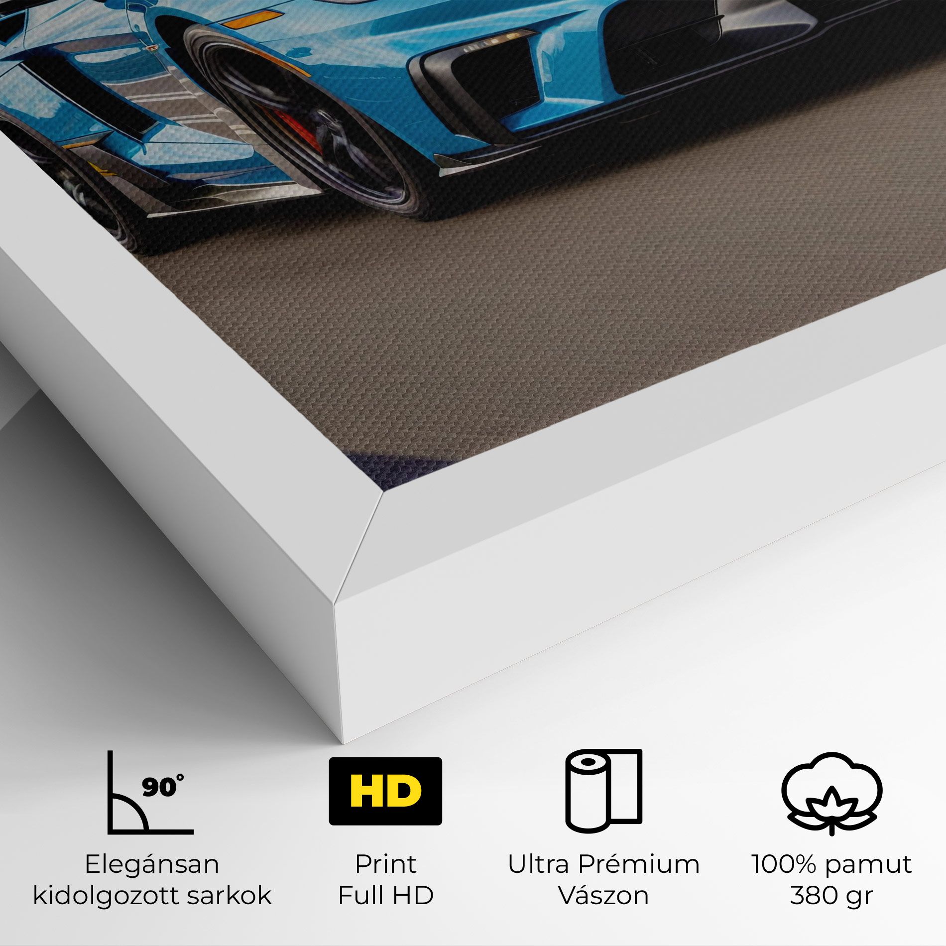 Blue Sport Car mockup 4