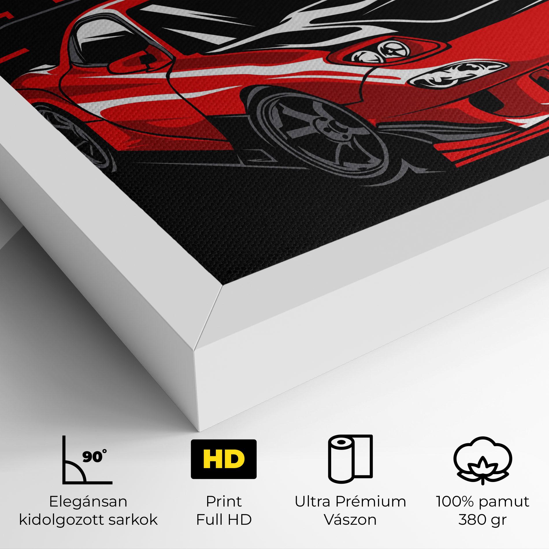 Vászonkép Red Black Car mockup 4
