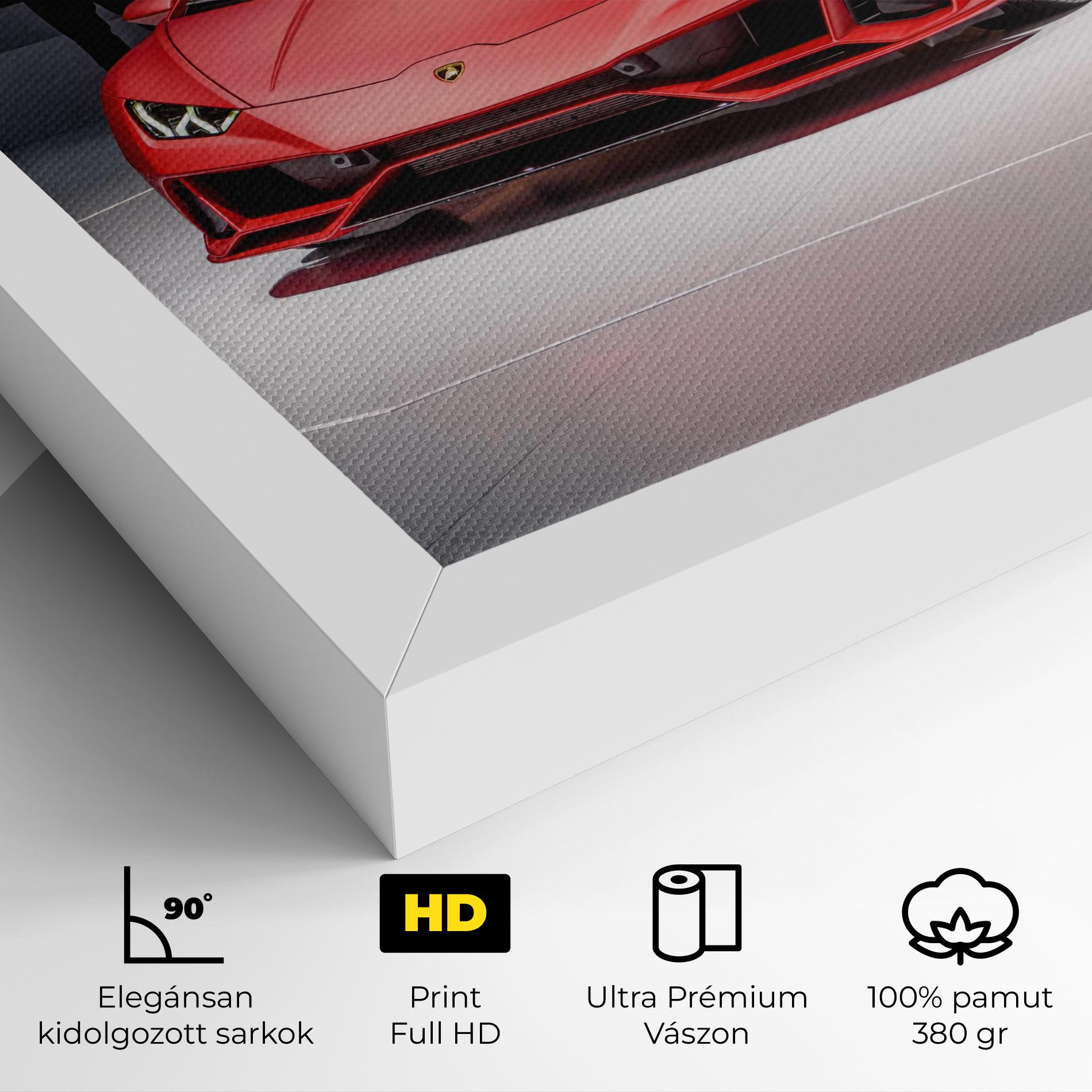 Vászonkép Red Lambo Front mockup 4