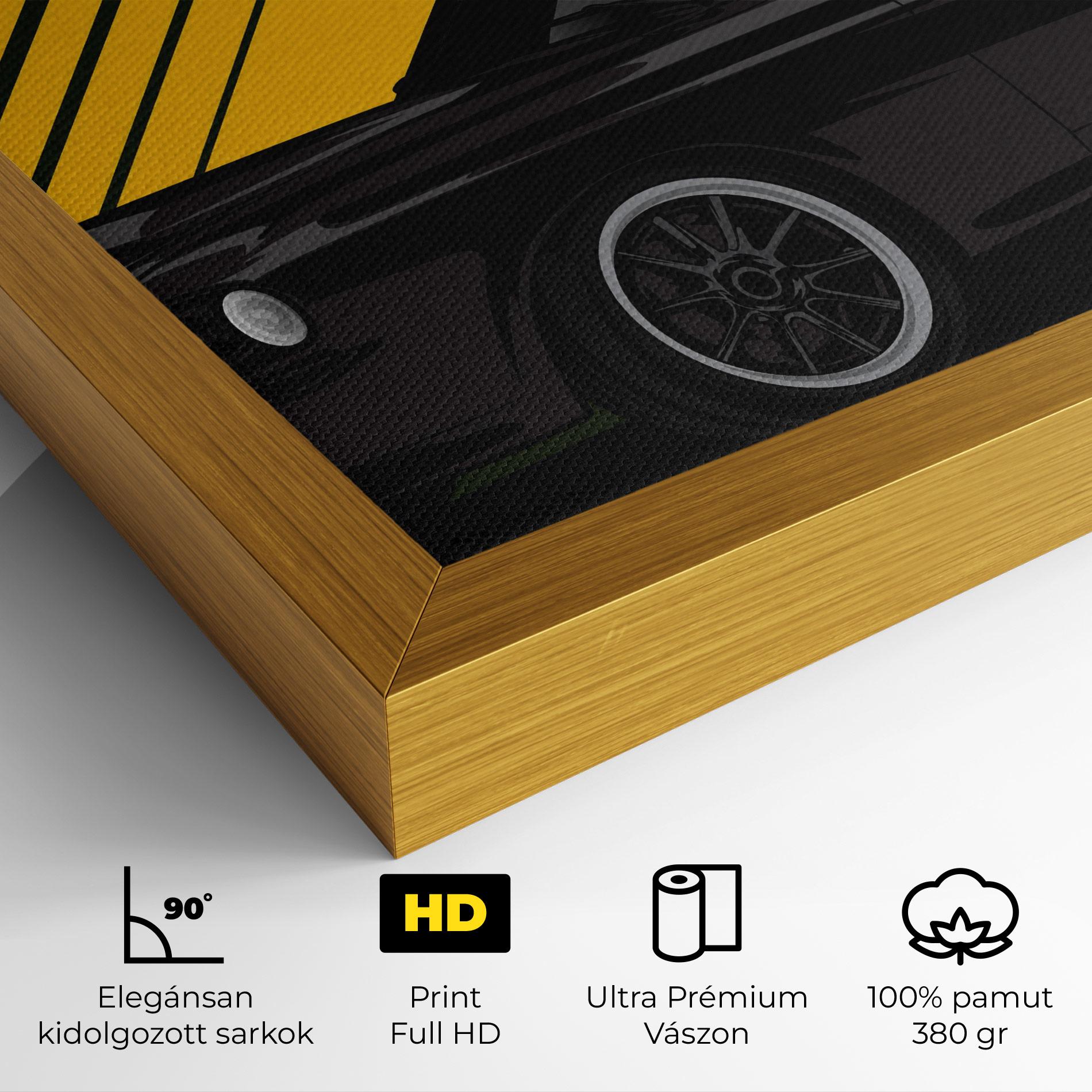 Vászonkép Black Car Sun mockup 4