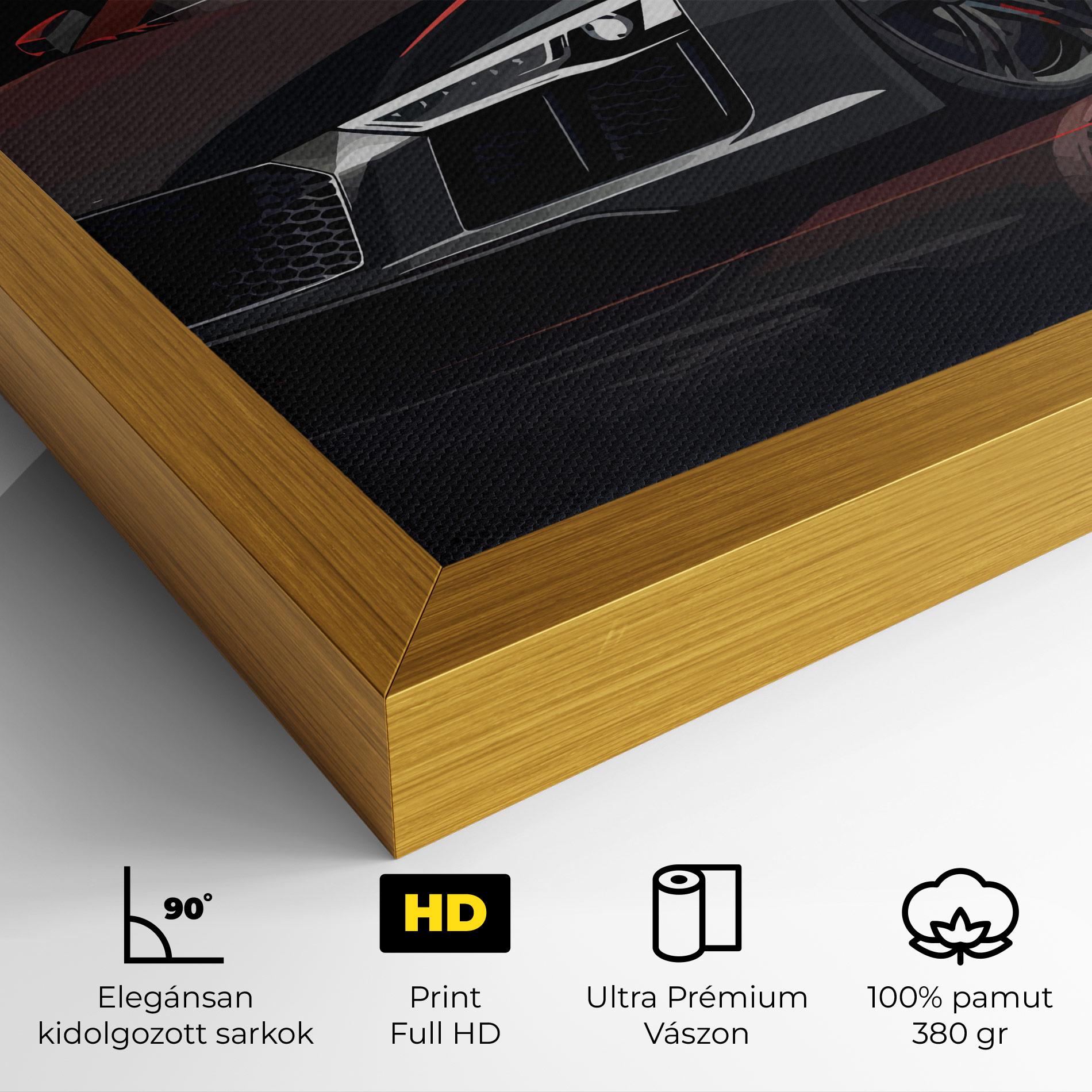 Vászonkép Cool Grey Car mockup 4