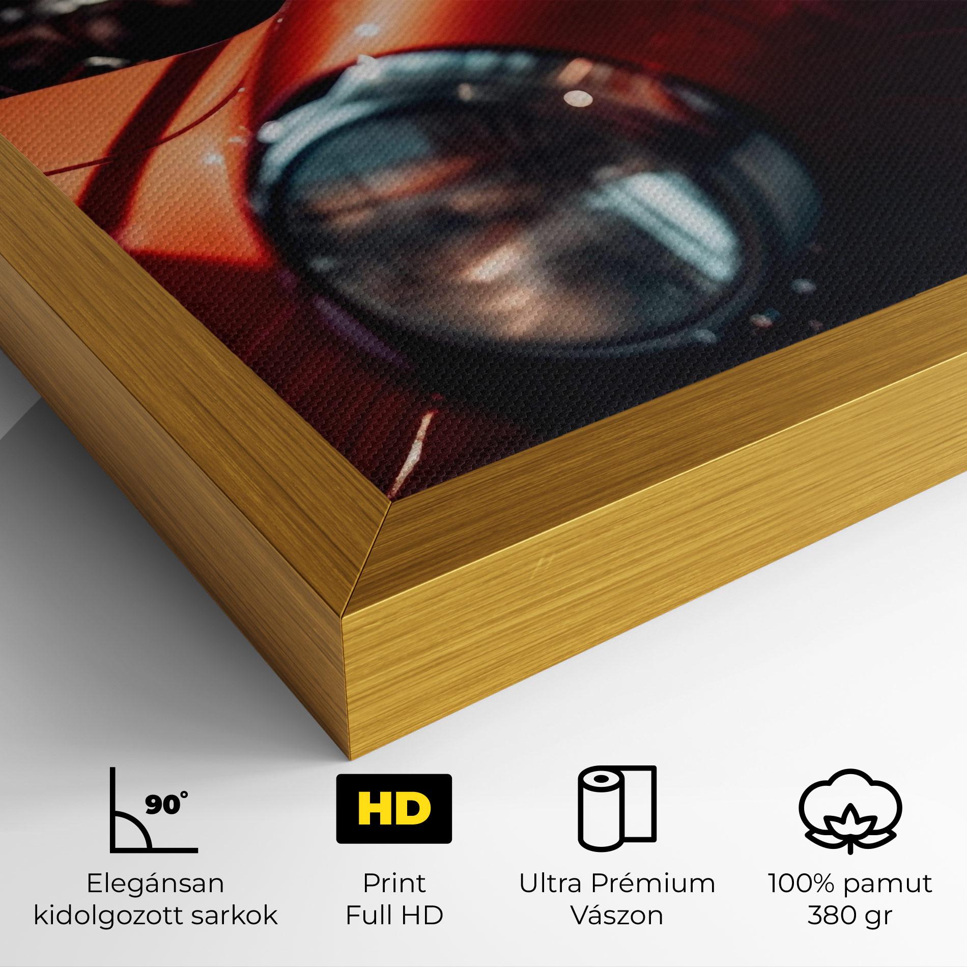 Vászonkép Old Vintage Red Car mockup 4